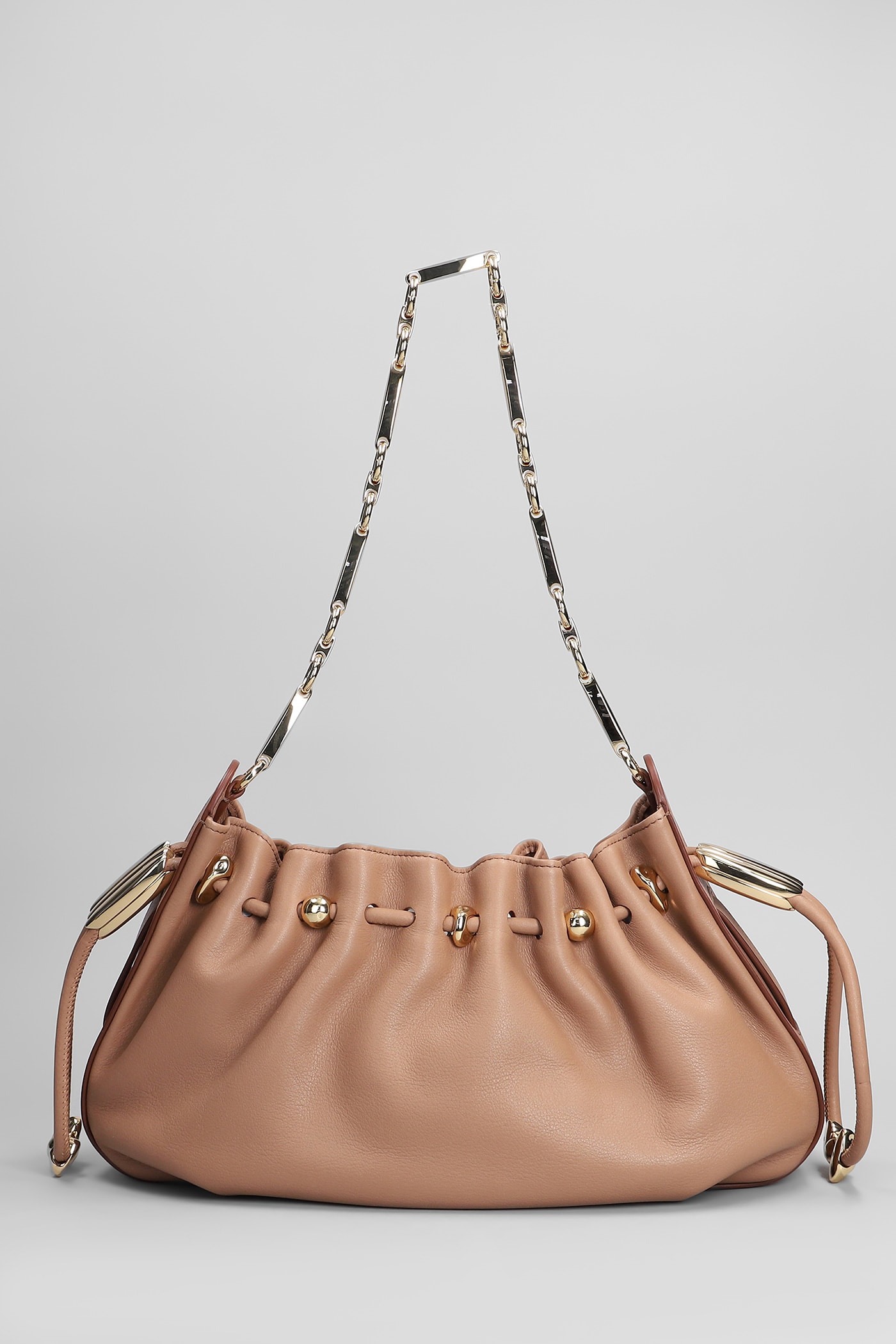 Zimmermann Halcyon Shoulder Bag In Taupe Leather In Taupe
