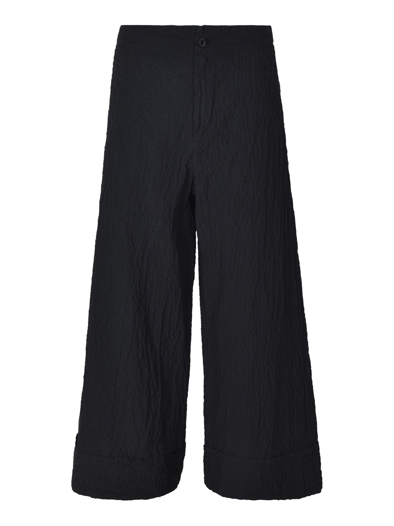 Labo.Art Straight Buttoned Crepe Trousers