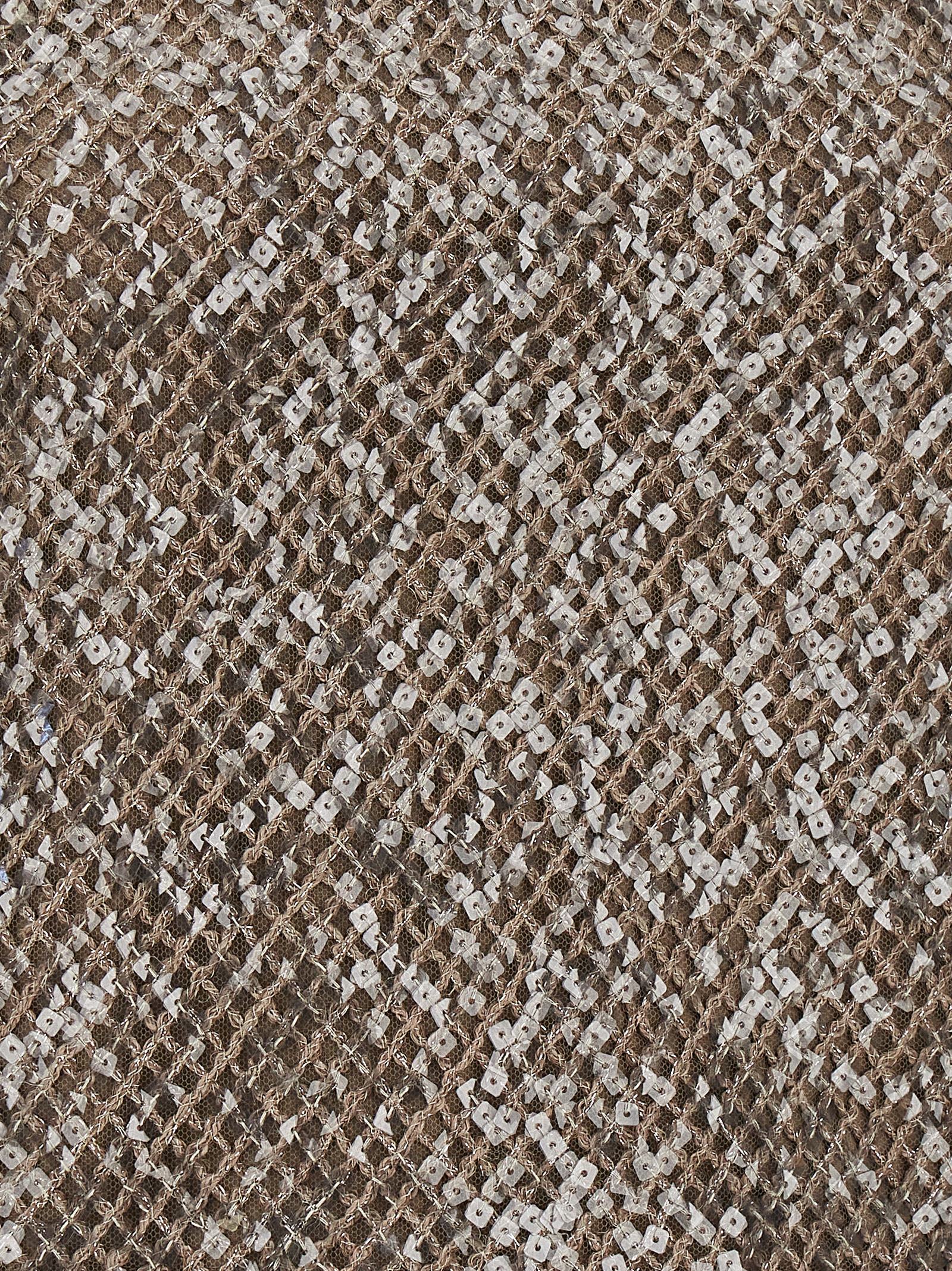 BRUNELLO CUCINELLI TOP DAZZLING NET EMBROIDERY