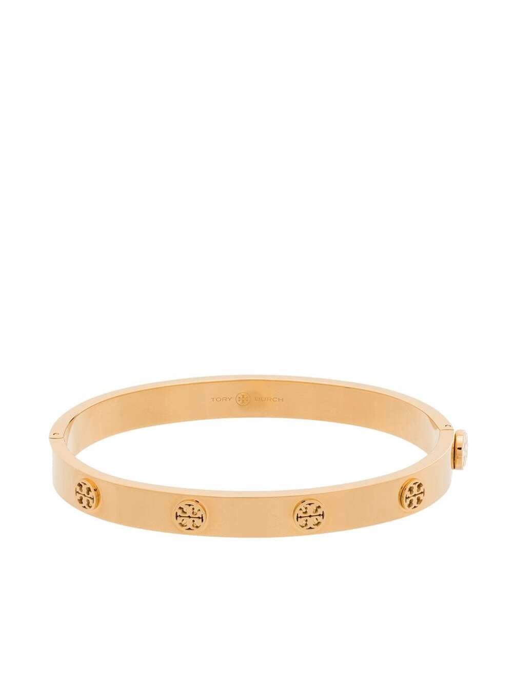 Tory Burch Gold-colored Steel Bracelet With Logo