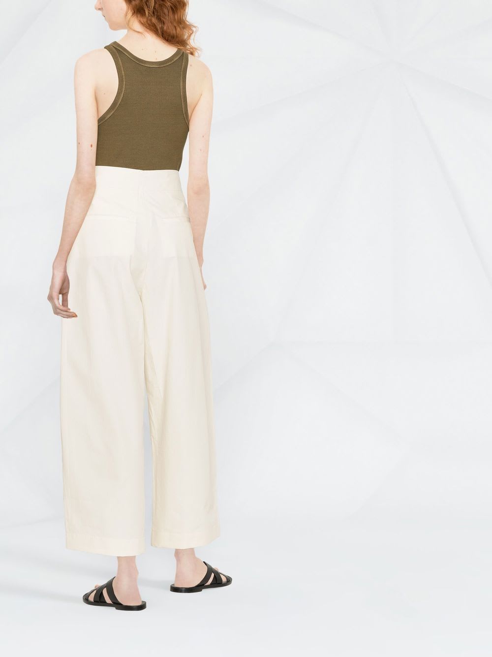 Studio Nicholson Cream Cotton Twill Dordoni Trousers In White