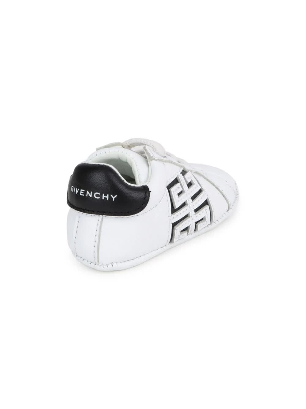 Shop Givenchy White And Black 4g Sneakers