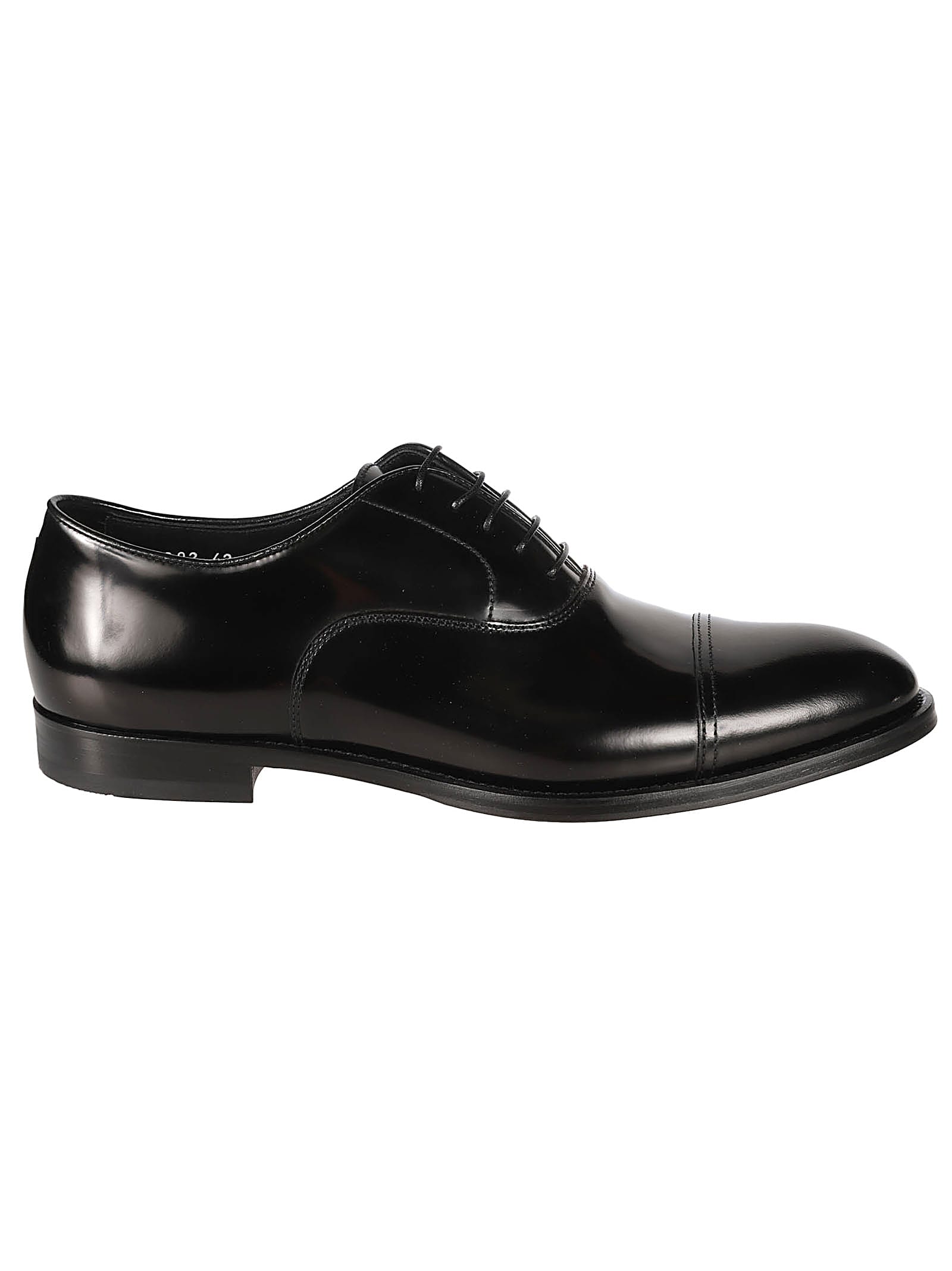 Shop Doucal's Cap Toe Oxford In Nero/fondo Nero