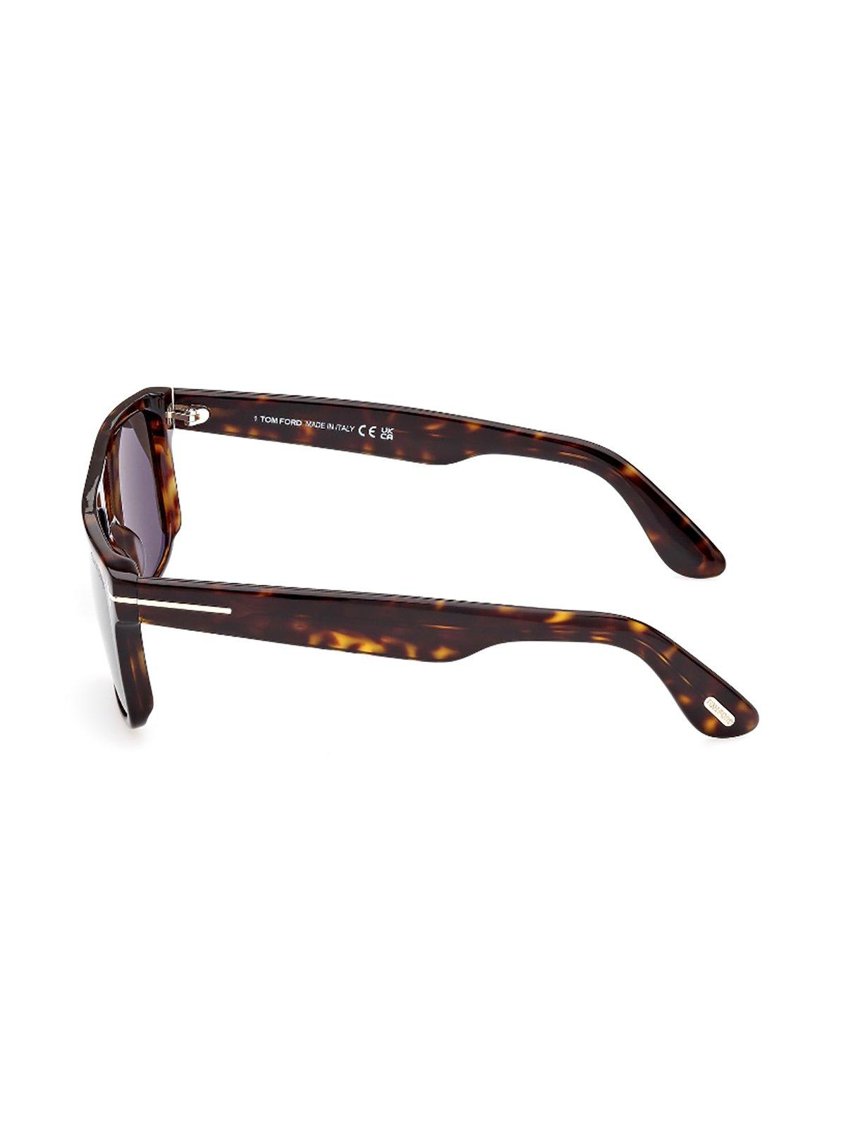 Shop Tom Ford Philippe Rectangle Frame Sunglasses In 52a