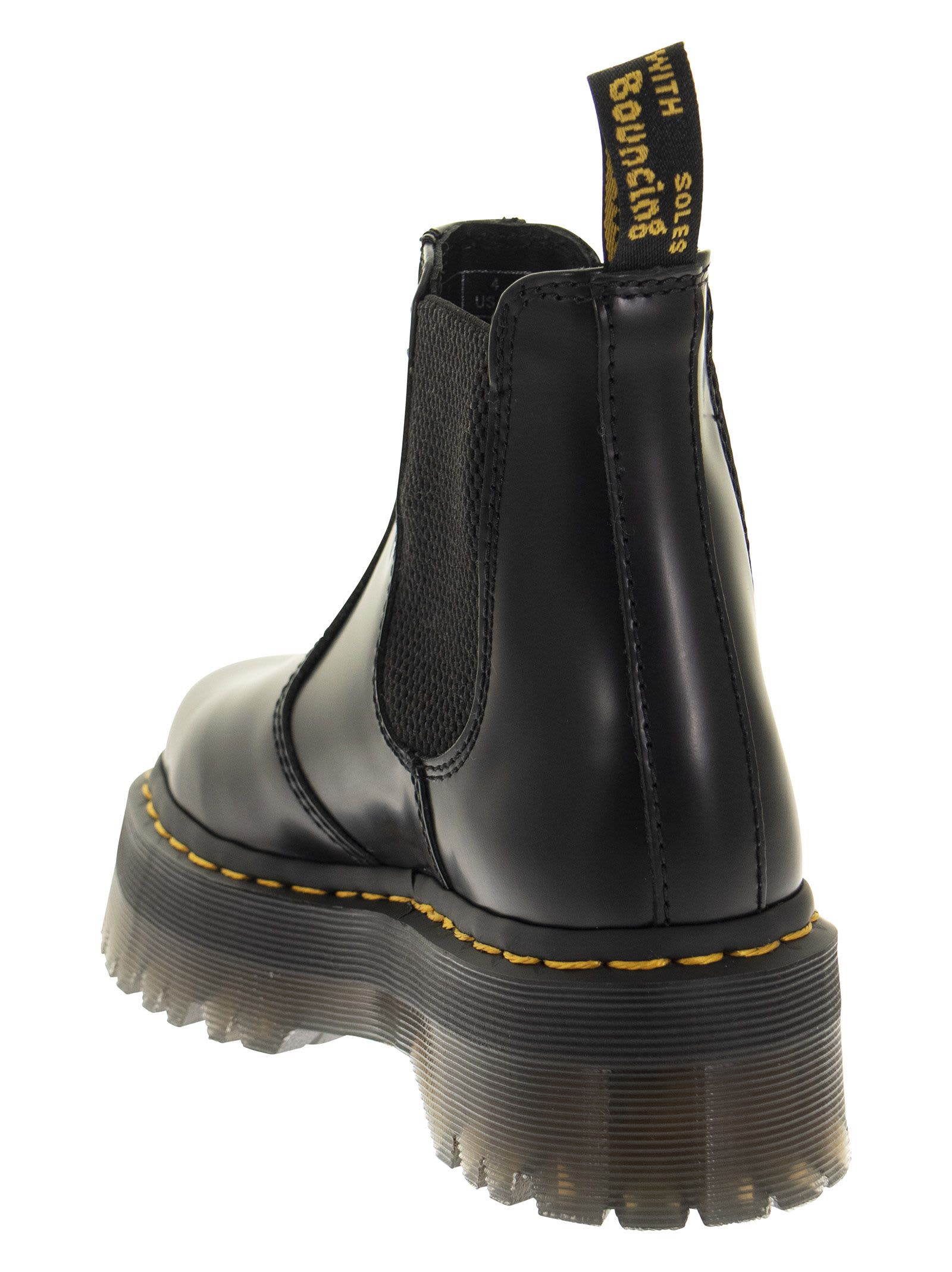 Shop Dr. Martens' Chelsea 2976 - Polished Smooth Ankle Boot In Black Posiched Smooth