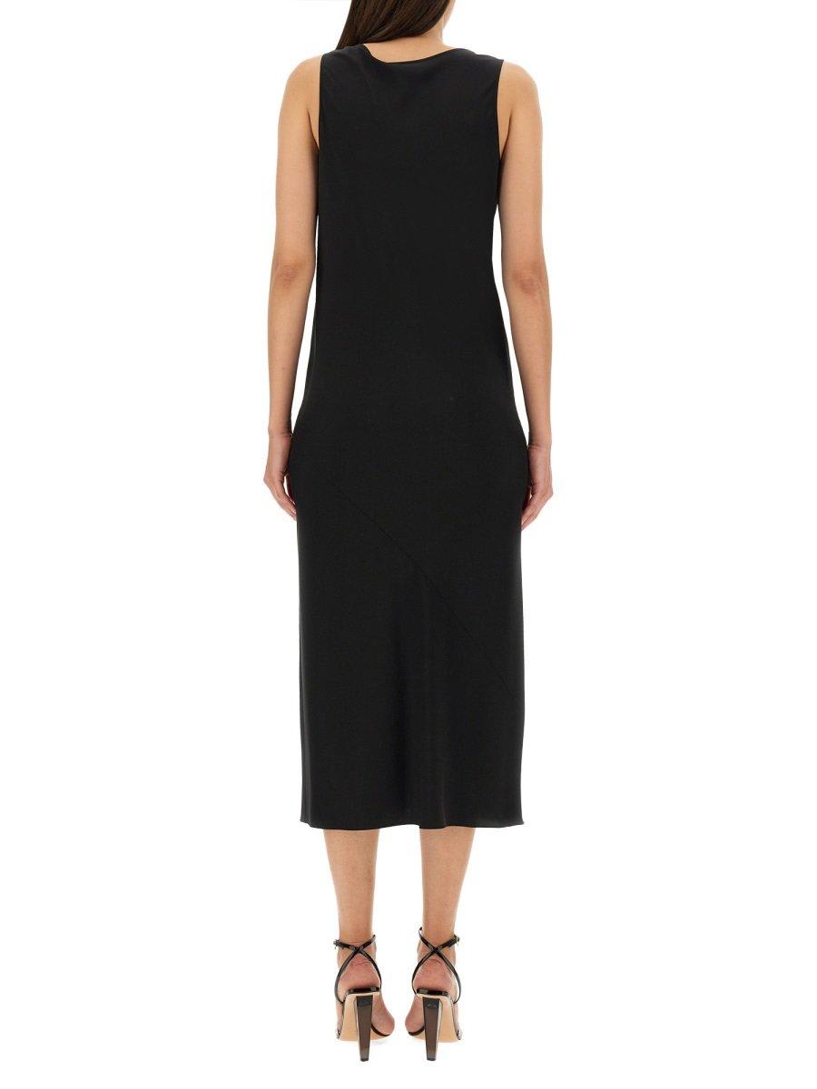 Shop Sportmax Sleeveless Midi Dress In Nero