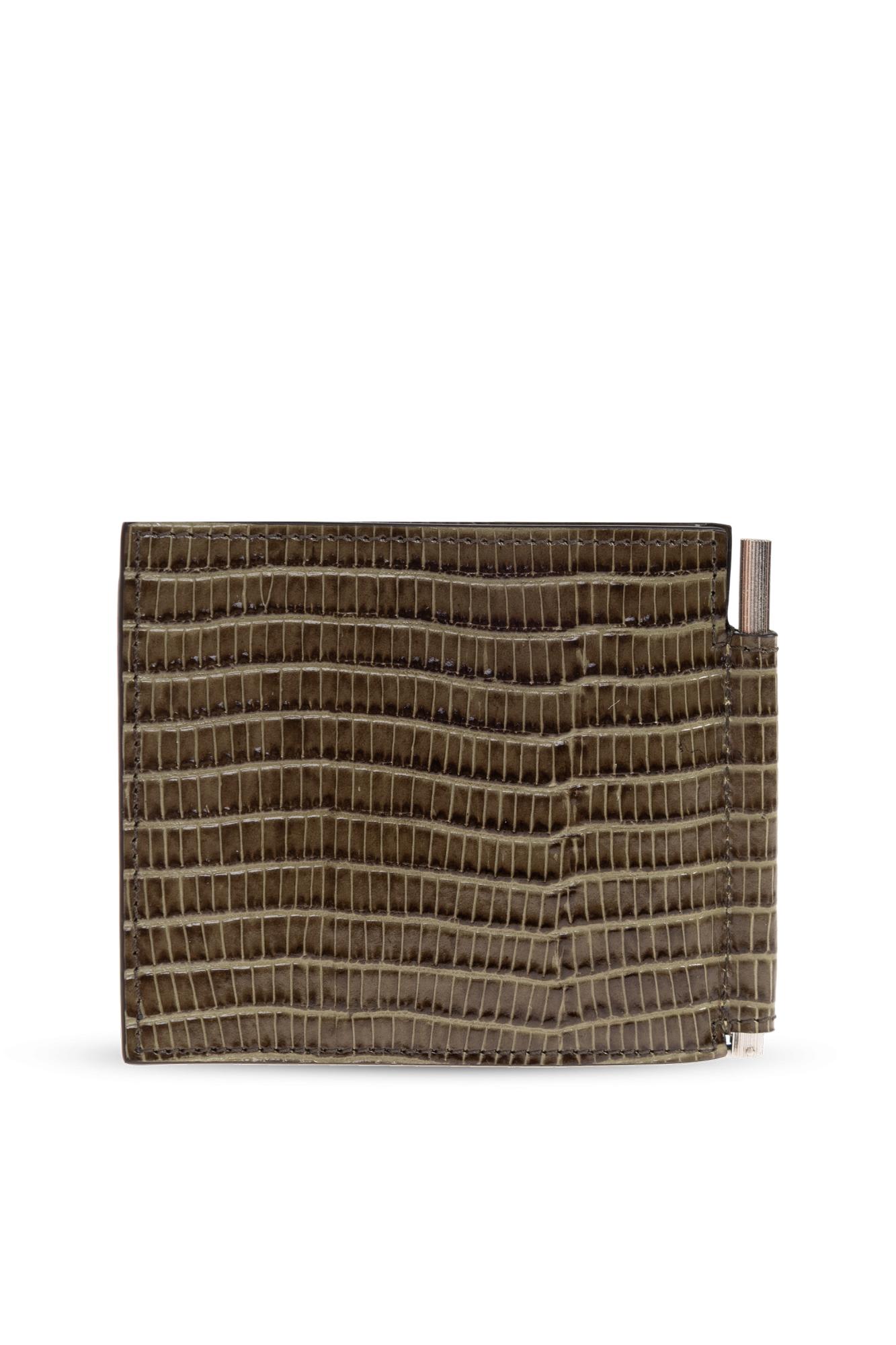 Tom Ford Folding Card Case In Green