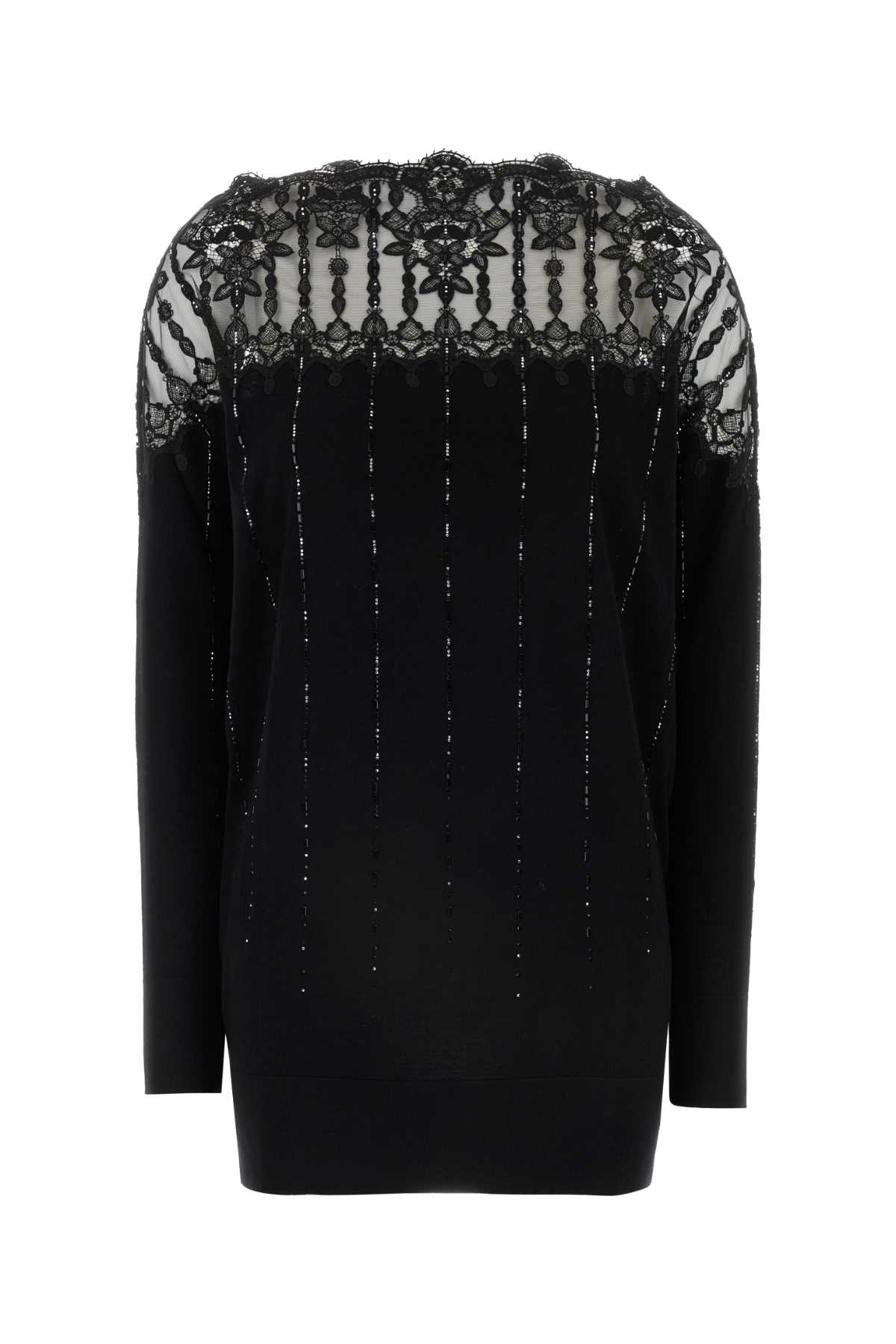 Ermanno Scervino Black Wool Sweater