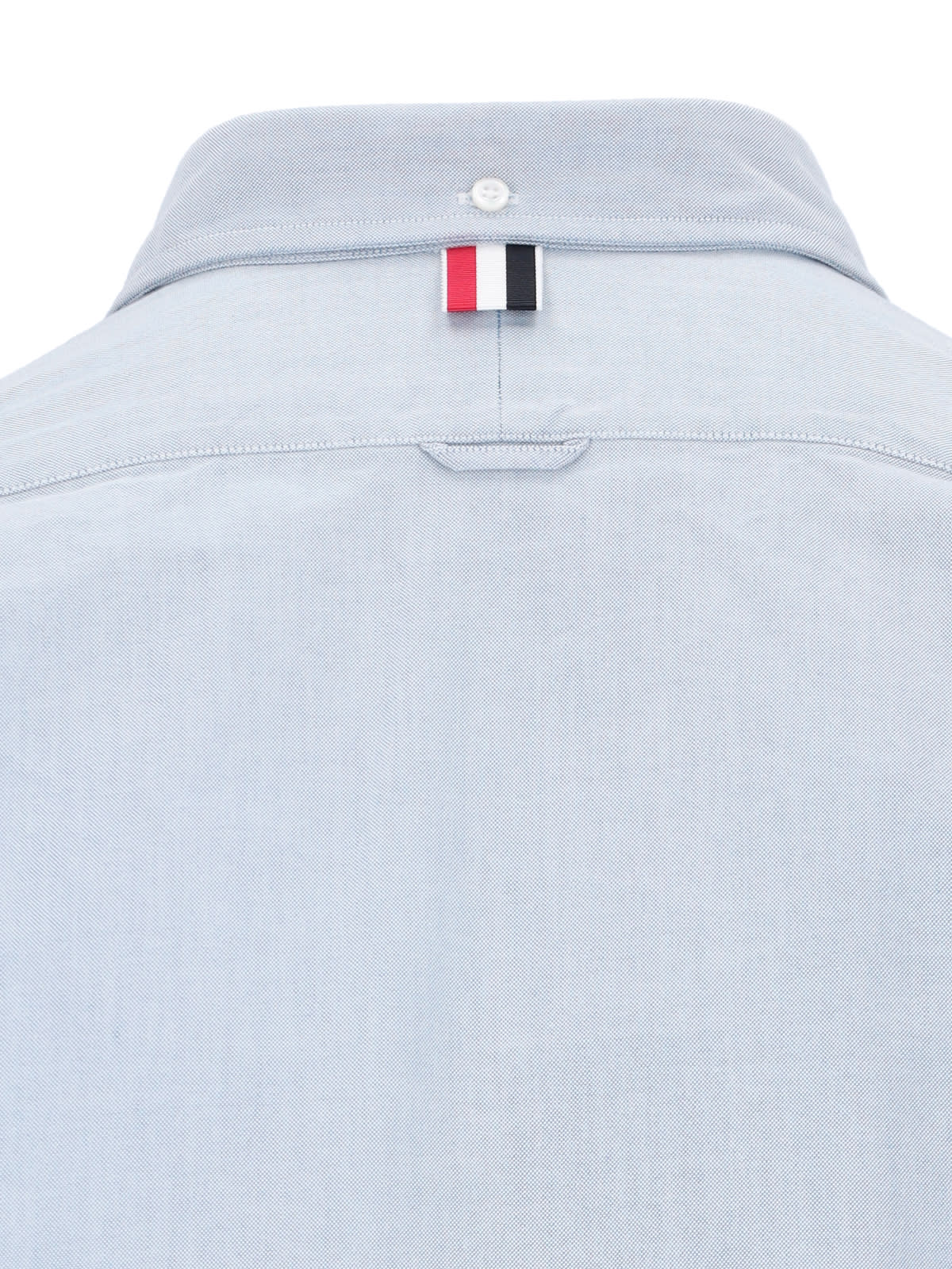 Shop Thom Browne Logo Shirt In Light Blue