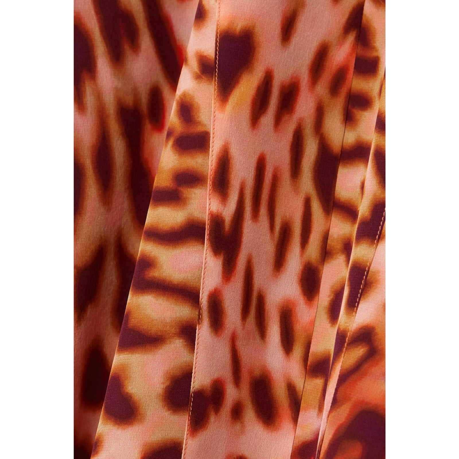 Stella Mccartney Orange Silk Midi Skirt In Orange