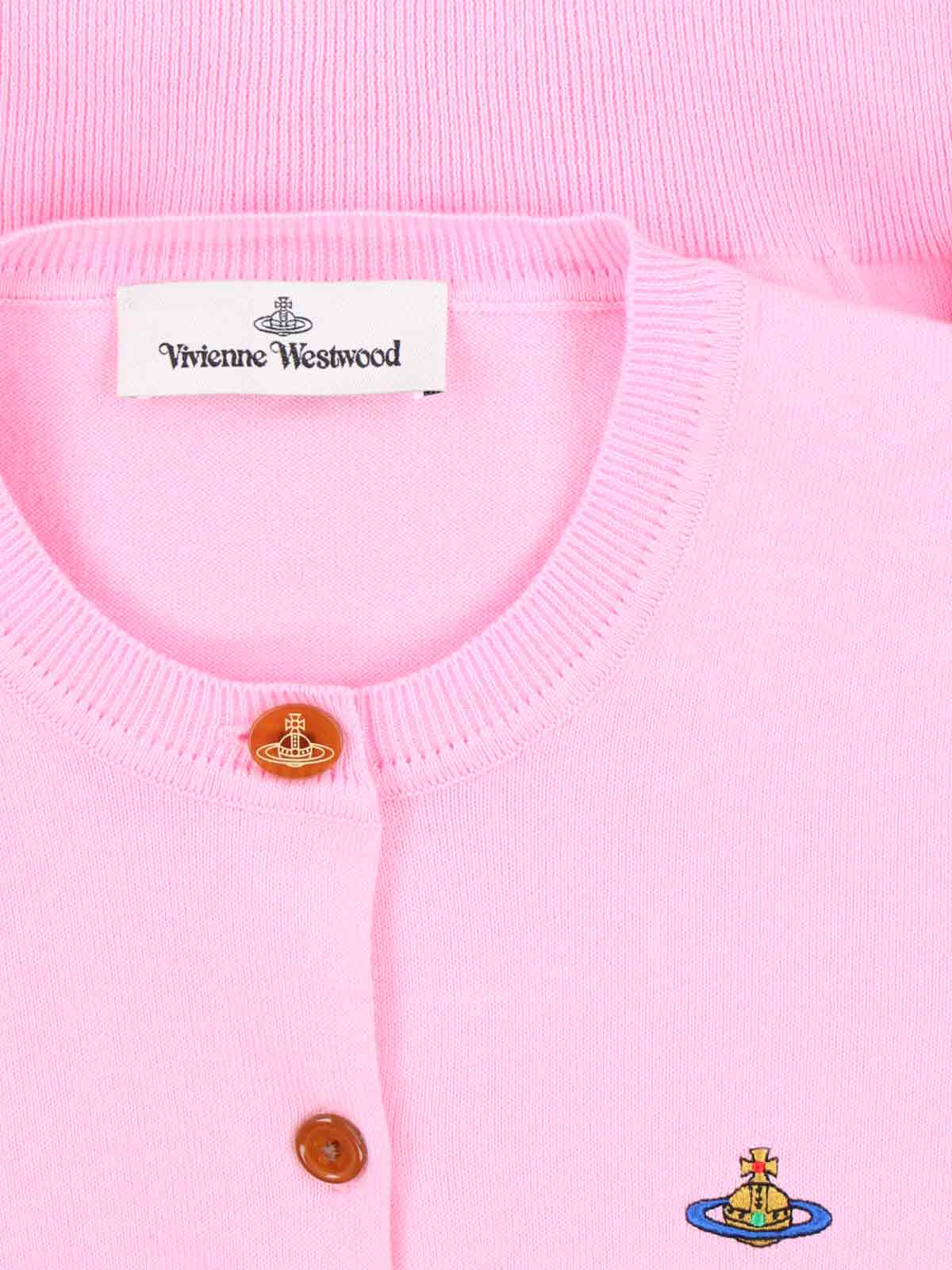 Vivienne Westwood Bea Orb-embellished Button Cardigan In Purple