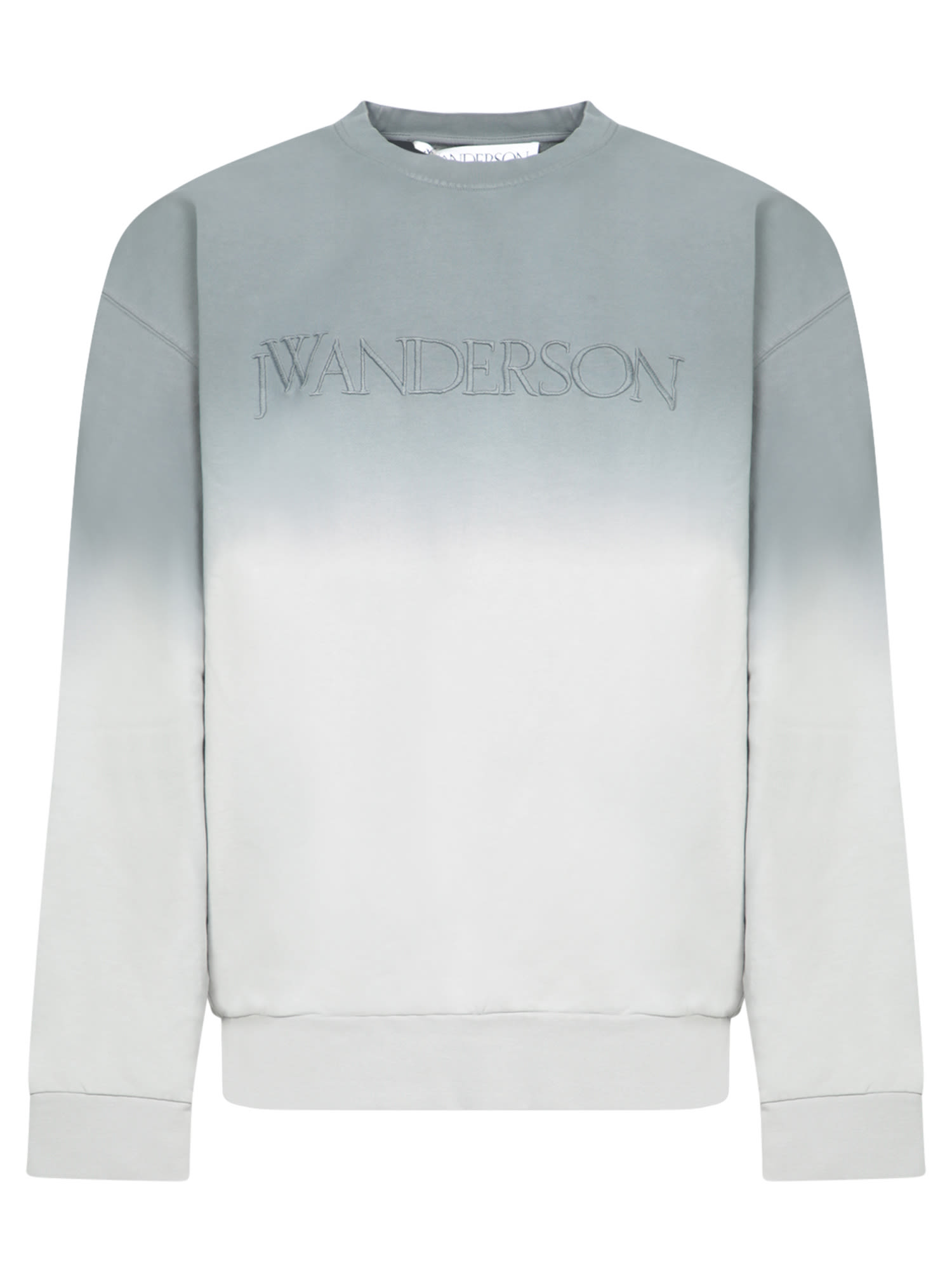 Shop Jw Anderson Light Grey Embossed Logo Sweatshirt