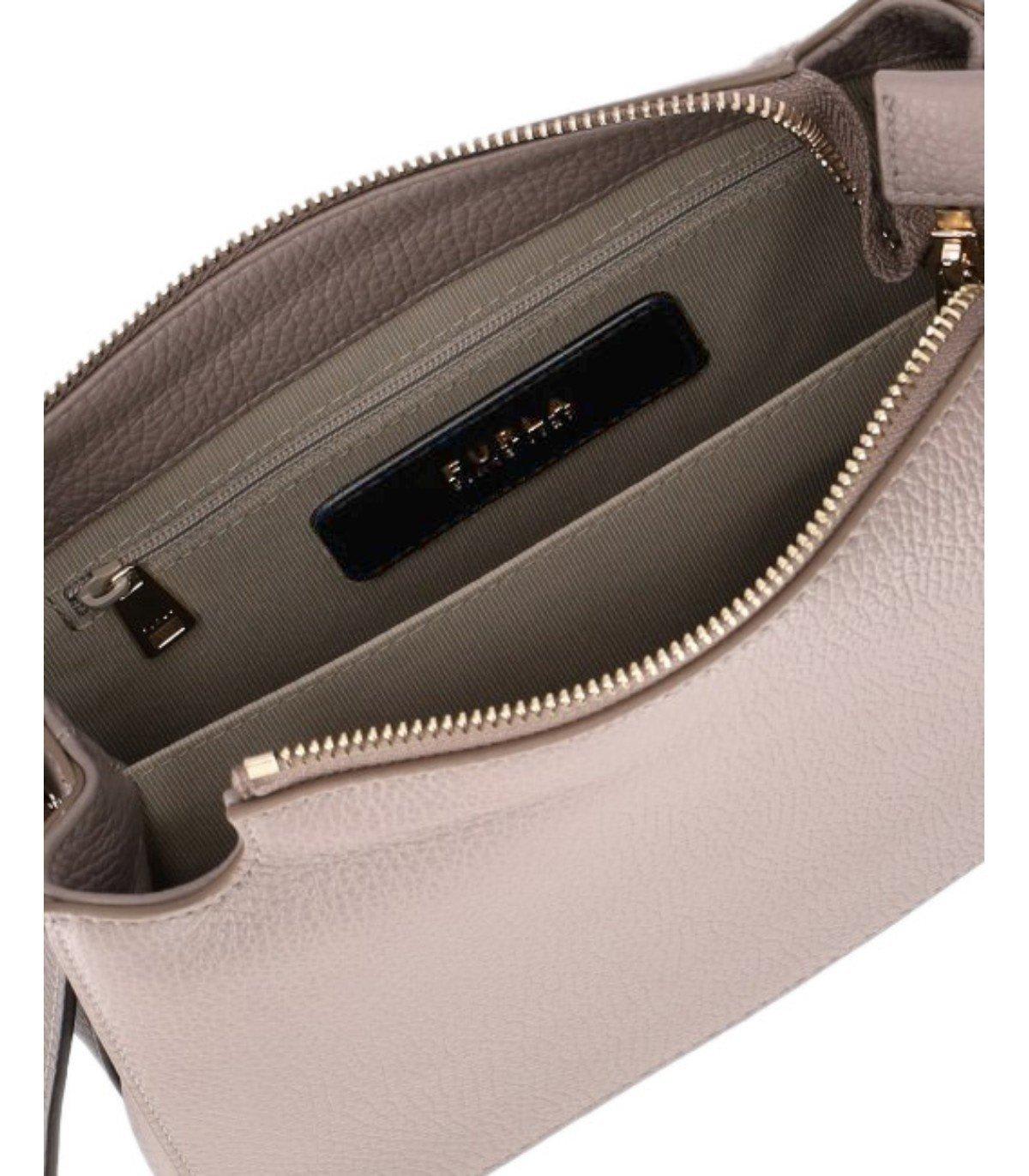 Furla Nuvola S Stucco Gray Crossbody Bag In Tortora
