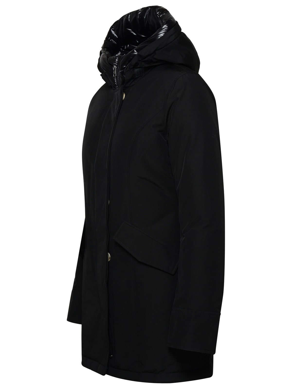 Shop Woolrich Artic Parka In A Cotton Blend In Black