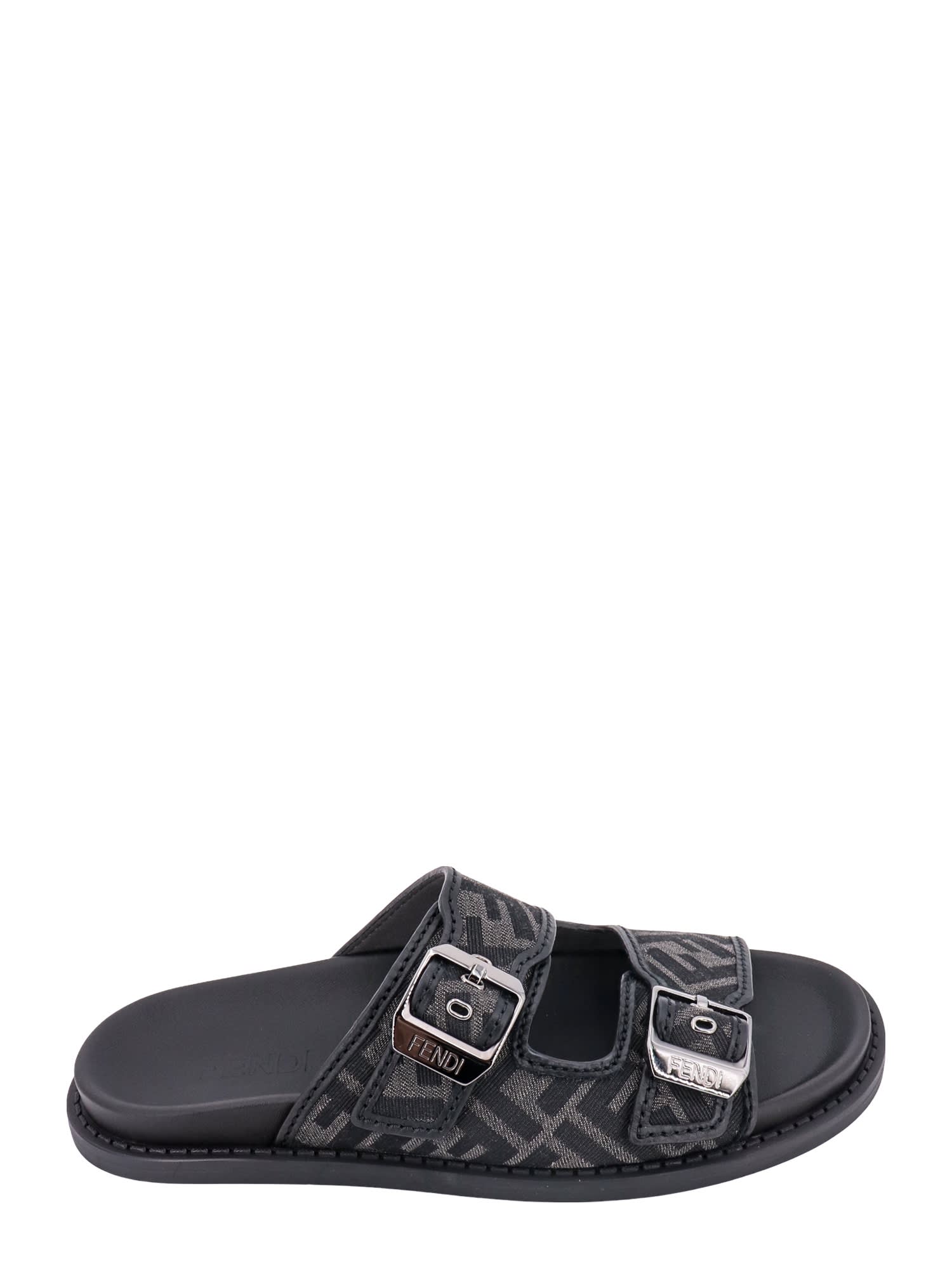 Shop Fendi Sandals In Tuy Jacq.ff+grigio