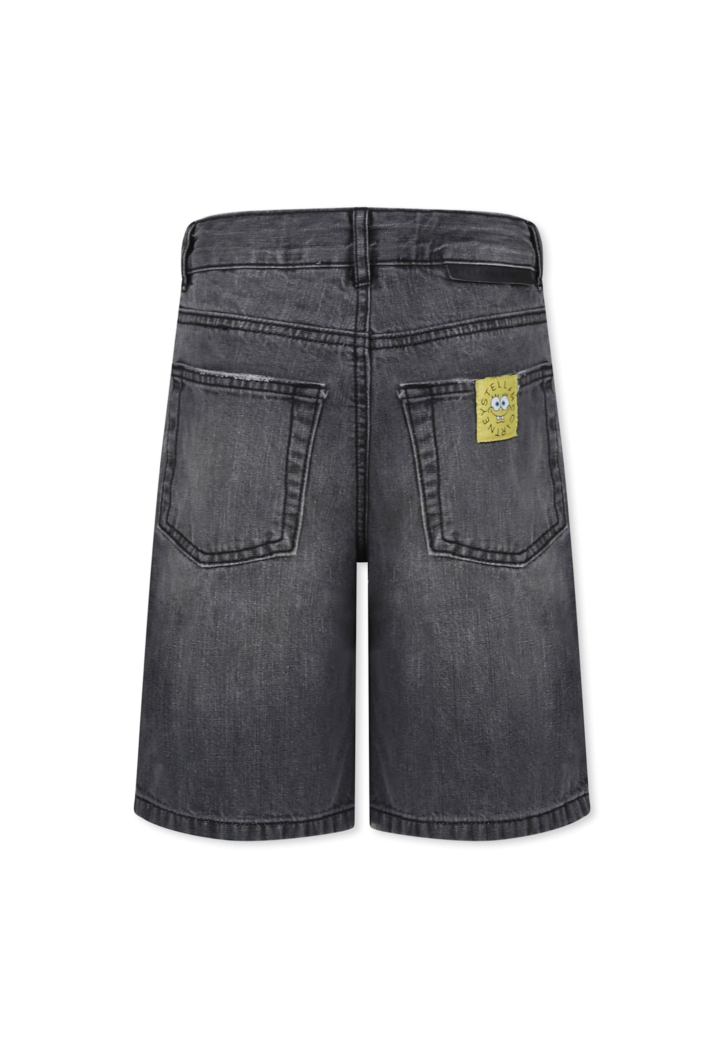 Stella Mccartney Grey Shorts For Boy With Spongebob In Grey