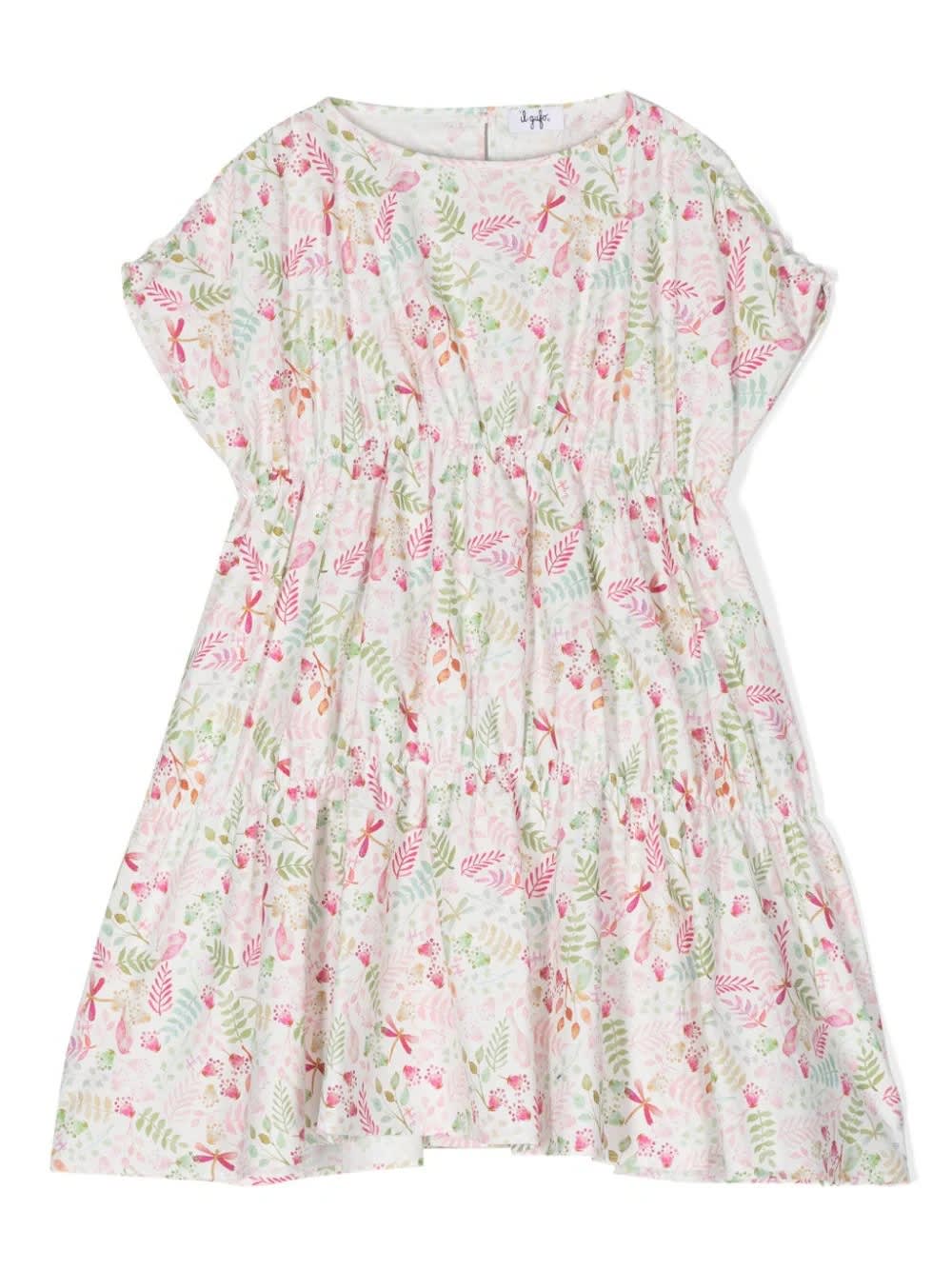 Shop Il Gufo Dress With Pink Pepper Exclusive Print Design