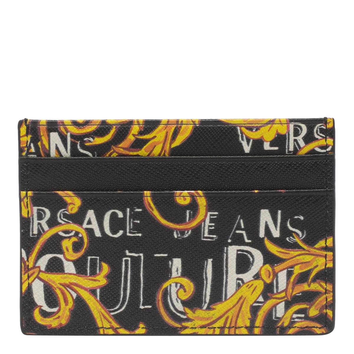 Shop Versace Jeans Couture Logo Cards Holder In Black