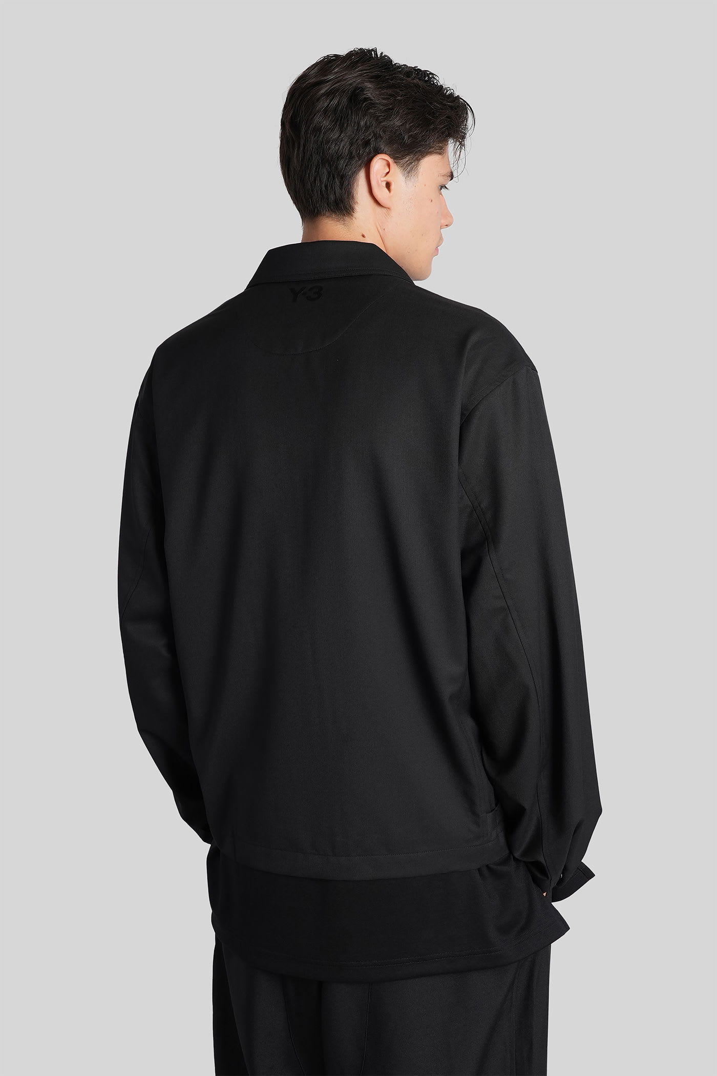 Y-3 Ref W Blouson Polyester And Wool Jacket In Black