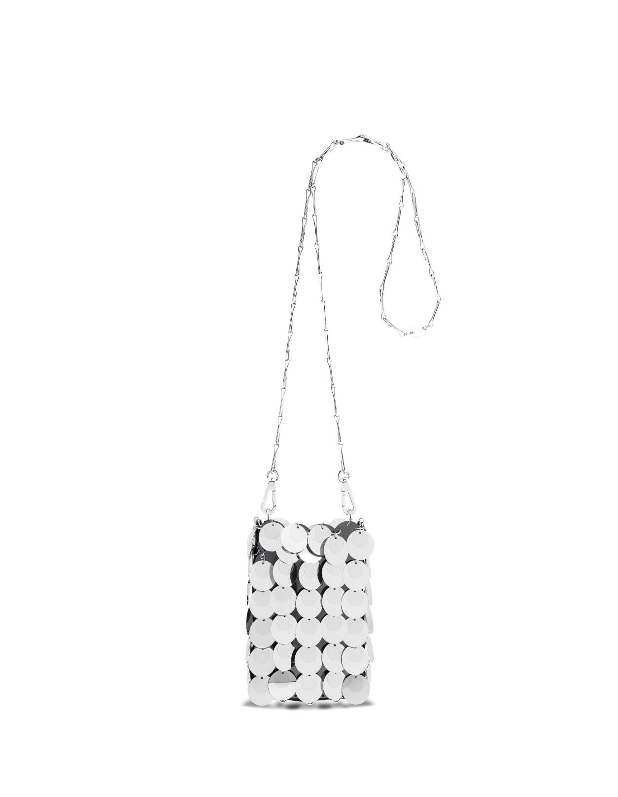 Shop Rabanne Sac Soir Sparkle Mini Bag In Silver