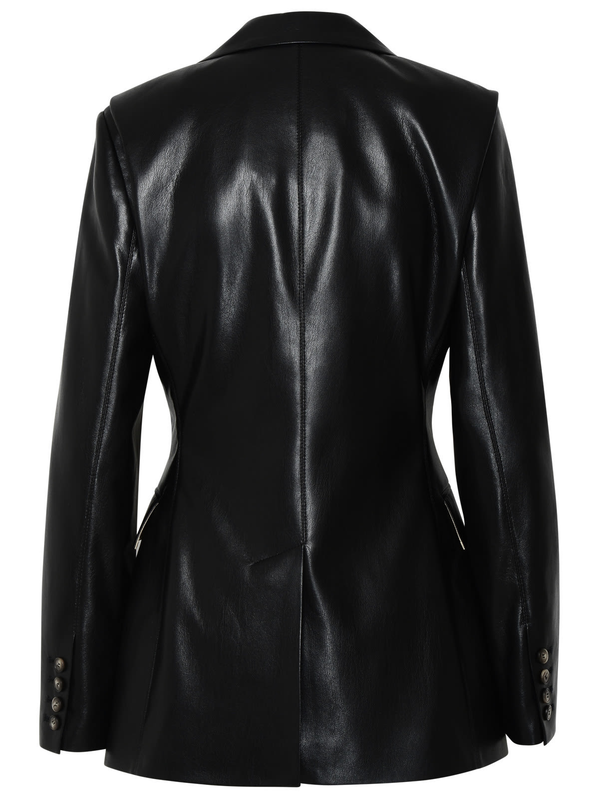 Shop Nanushka Black Polyester Blend Blazer Jacket