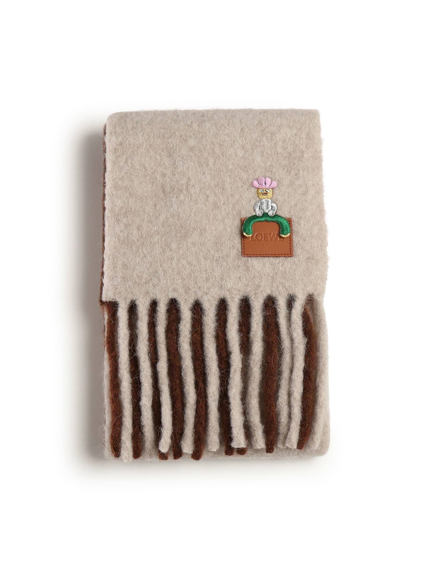 Loewe Wool And Alpaca Blend Scarf In Multi