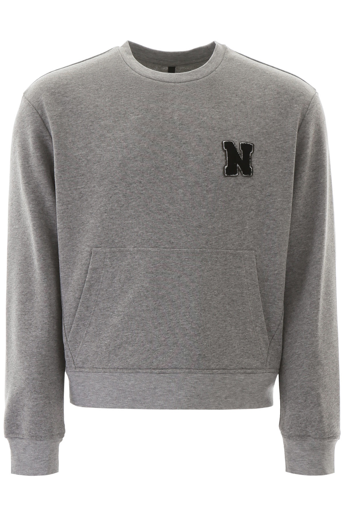 neil barrett logo patch sweatshirt,11240671