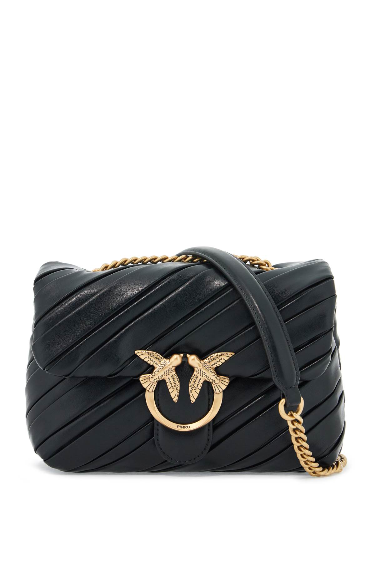 Pinko Love Puff Mini Cl Recycled Clutch In Black