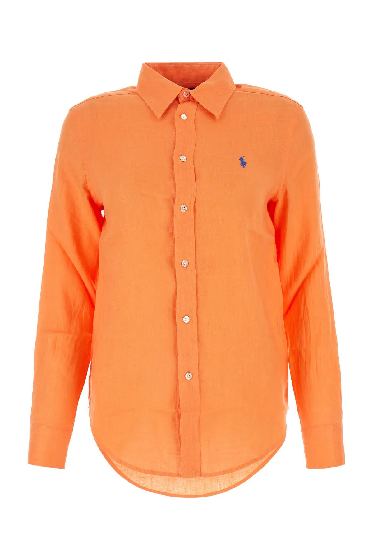 Orange Linen Shirt