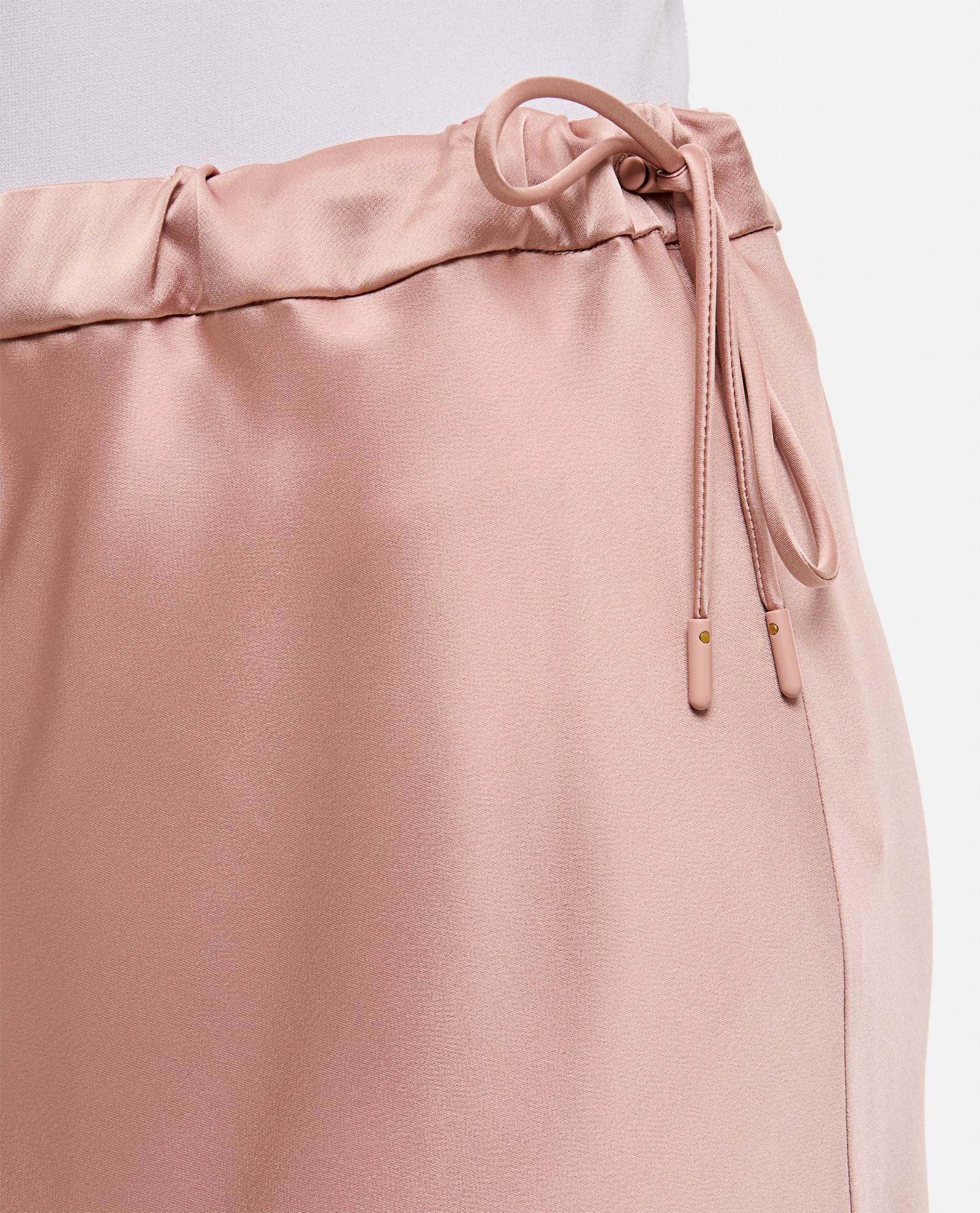 Shop Max Mara Editore Satin Skirt In Pink