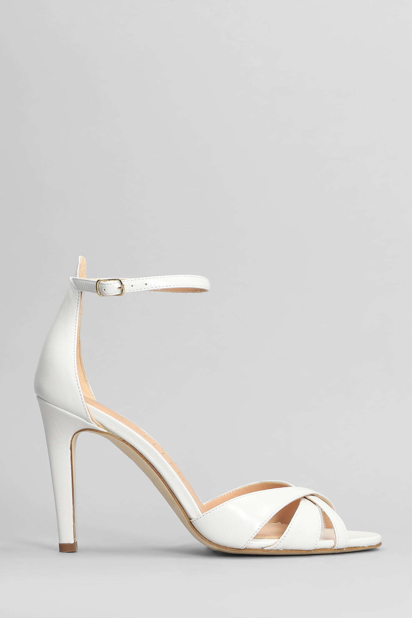 Sandals In White Leather