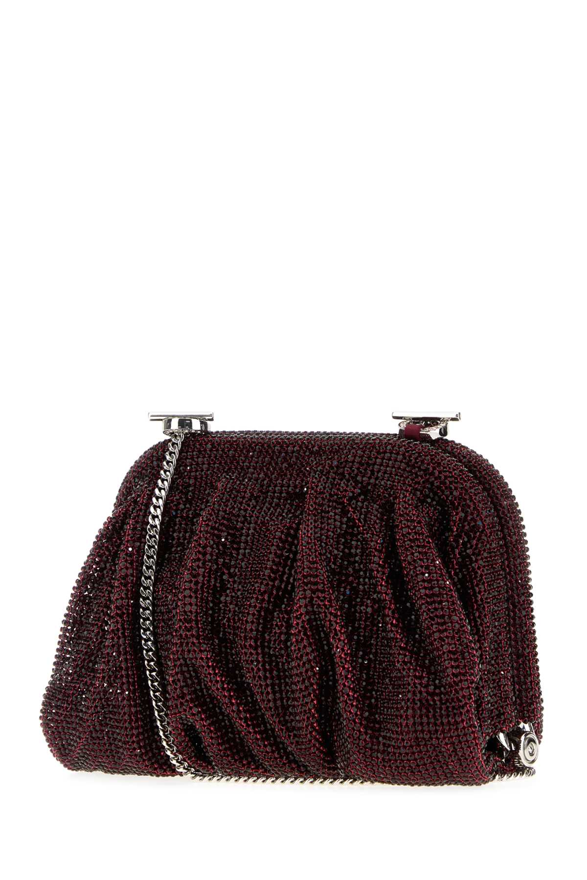 Benedetta Bruzziches Embellished Fabric Small Venus Clutch In Red