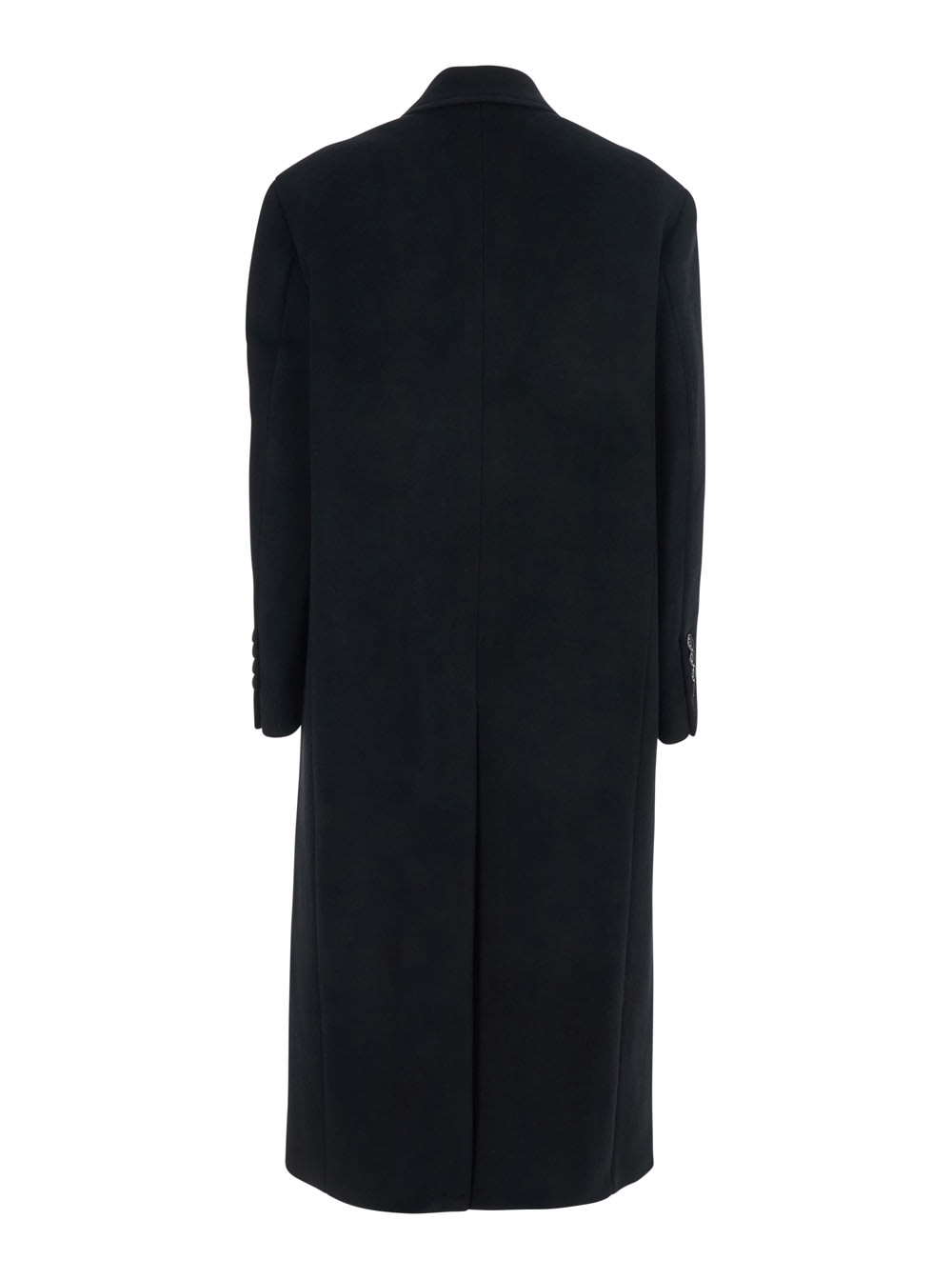 Dunst Black Double-breasted Coat With Peak Revers In Cashmere Woman In Black