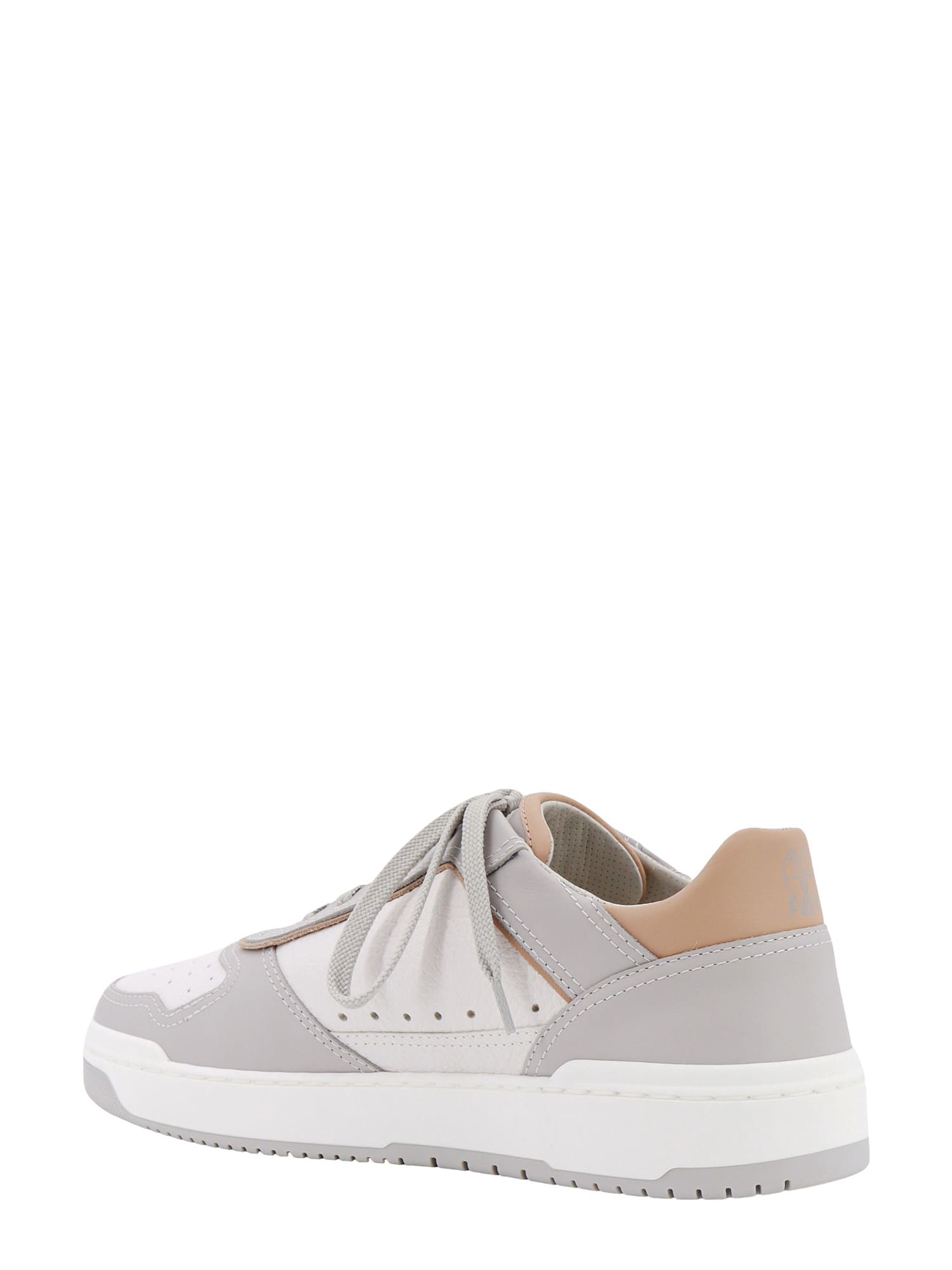 Shop Brunello Cucinelli Sneakers In White/grey