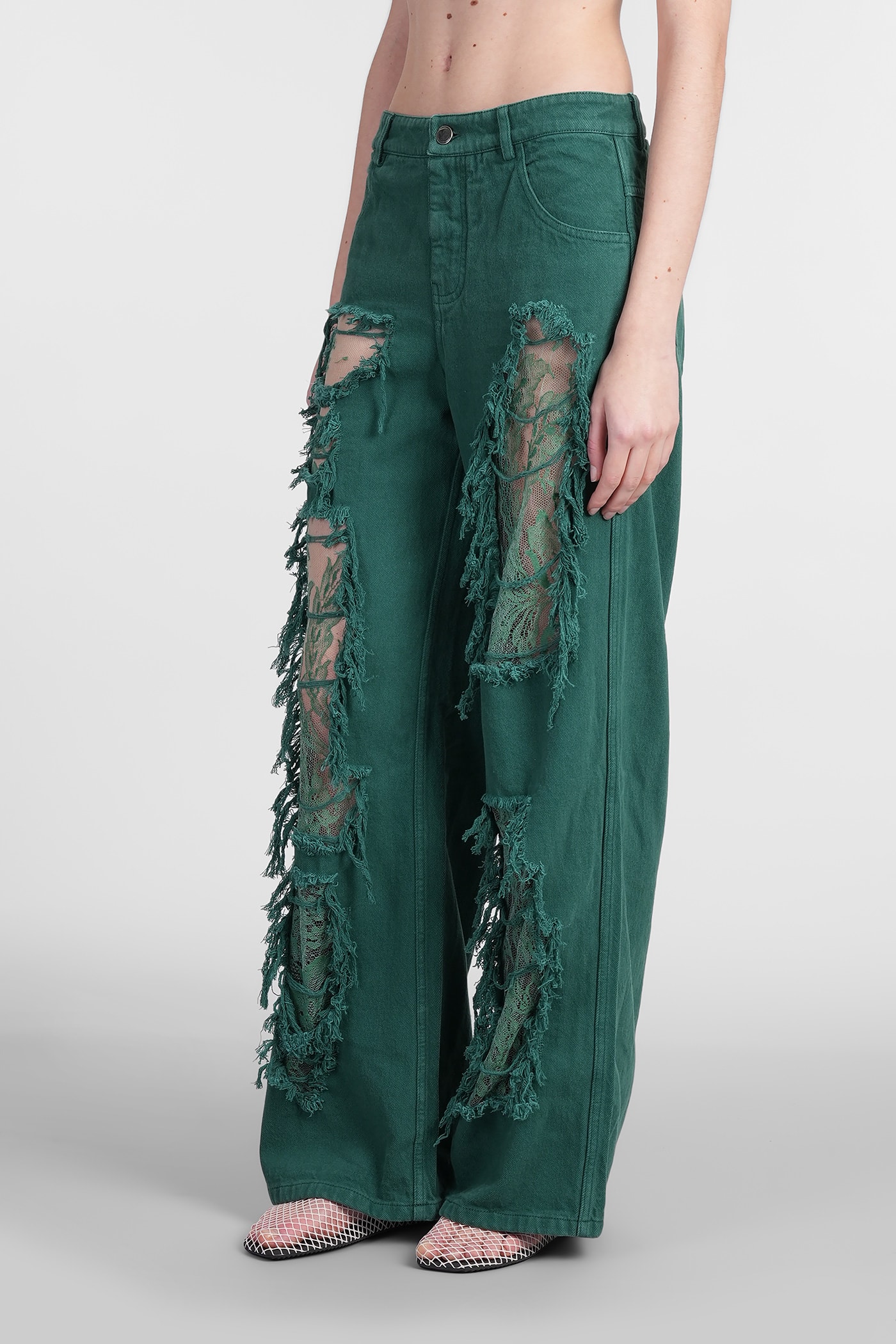 CHRISTOPHER ESBER JEANS IN GREEN COTTON