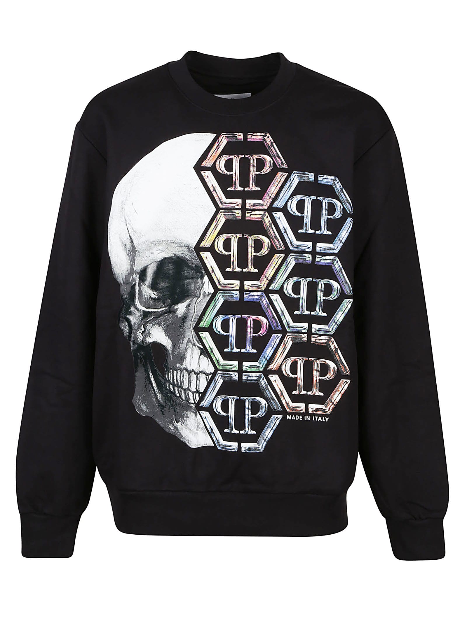 Philipp Plein Sweatshirts In Black/multicolor