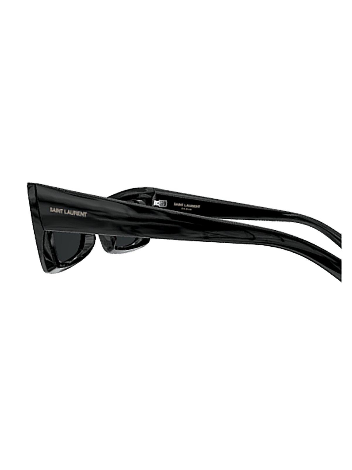 Saint Laurent Rectangle-frame Sunglasses In 001 Black Black Black