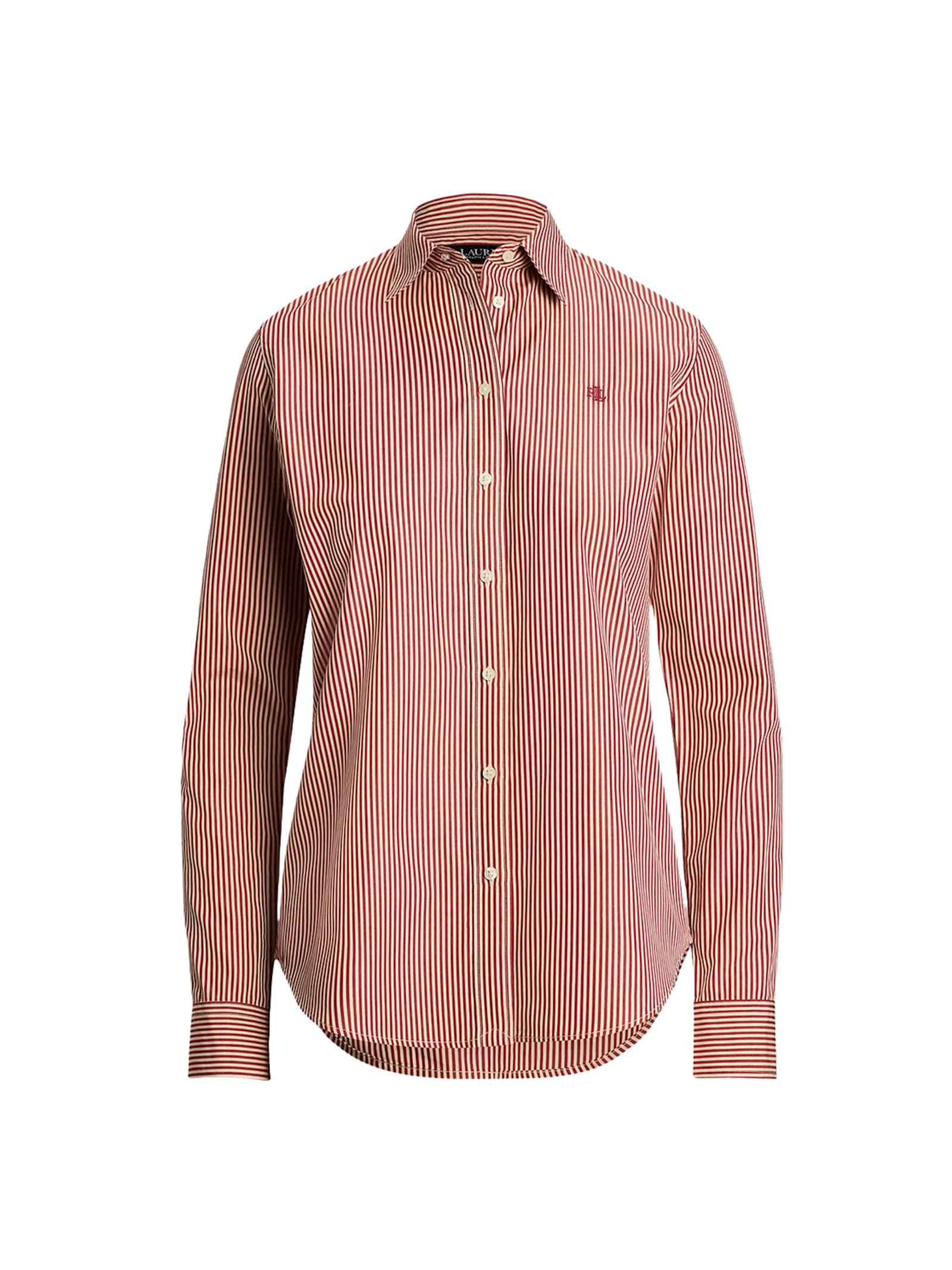 Ralph Lauren Logo-detail Stripe-pattern Shirt In Pink