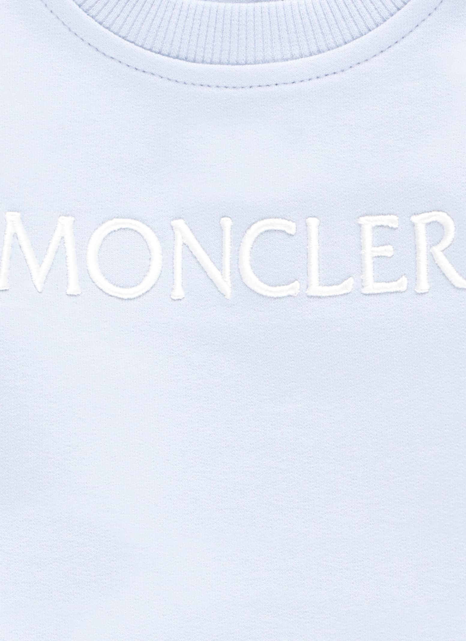Moncler Two Piece Jumpsuit With Logo In Blue
