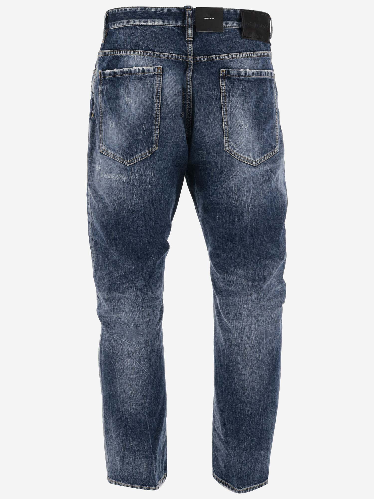 Shop Dsquared2 Cotton Ripped Jeans In Blue