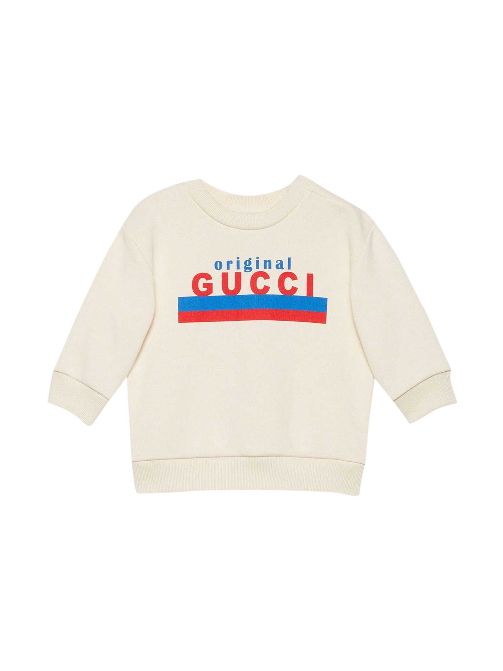 Gucci White Sweatshirt With Print