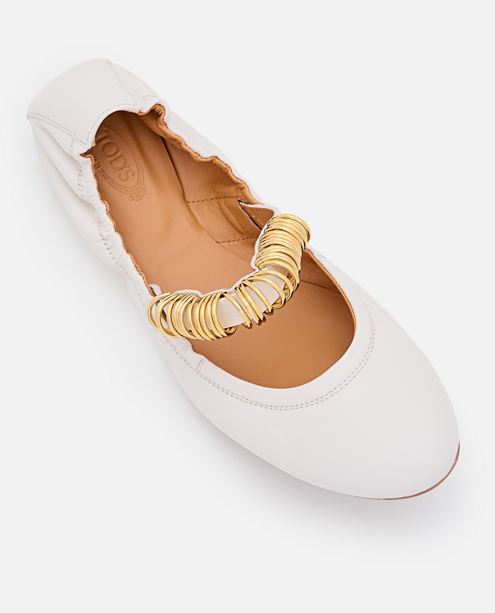 Tod's Dee Ballerina Shoes In Beige