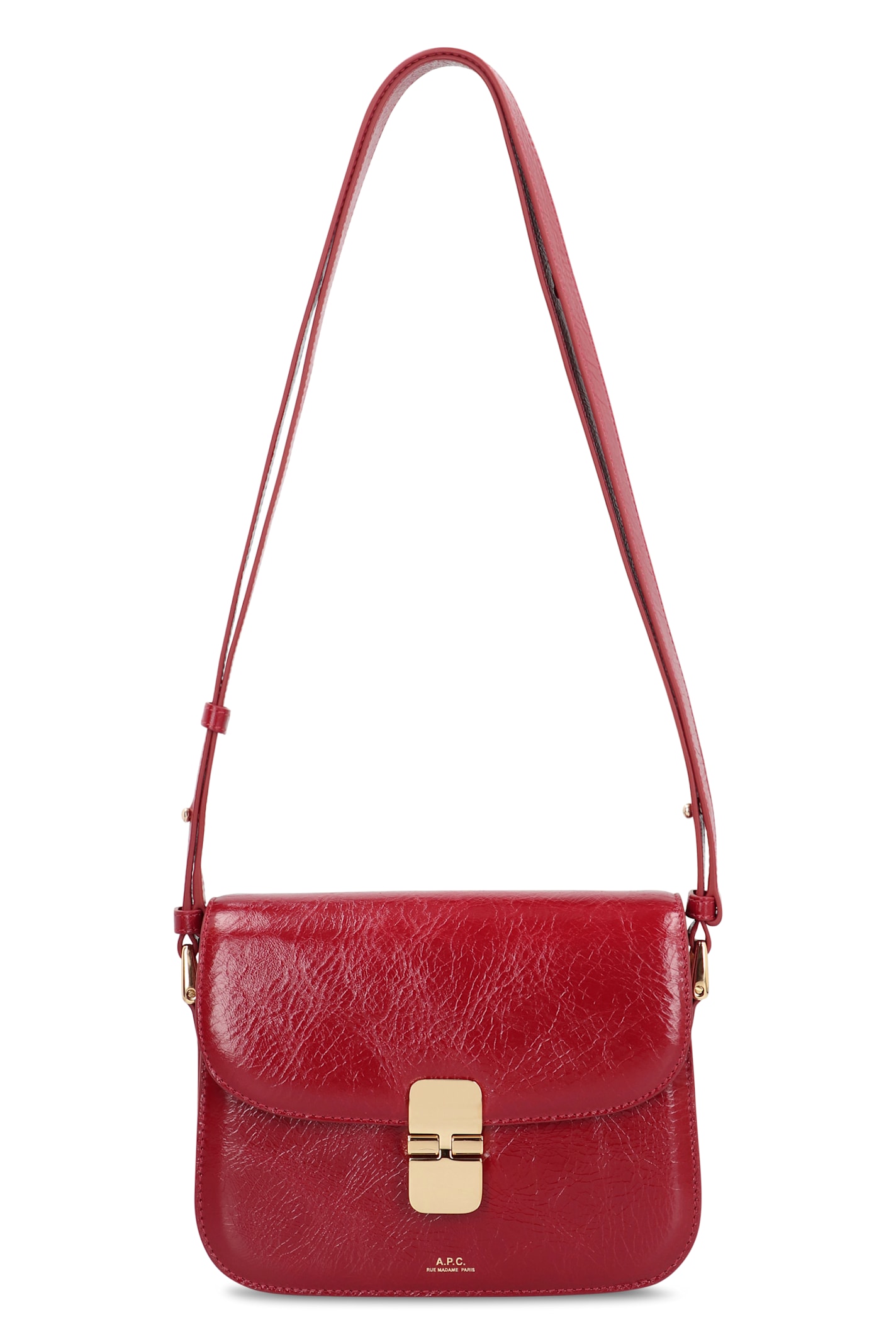 Apc A.p.c. Compact Grace Cross-body Bag With Magnetic Flap Closure In Red
