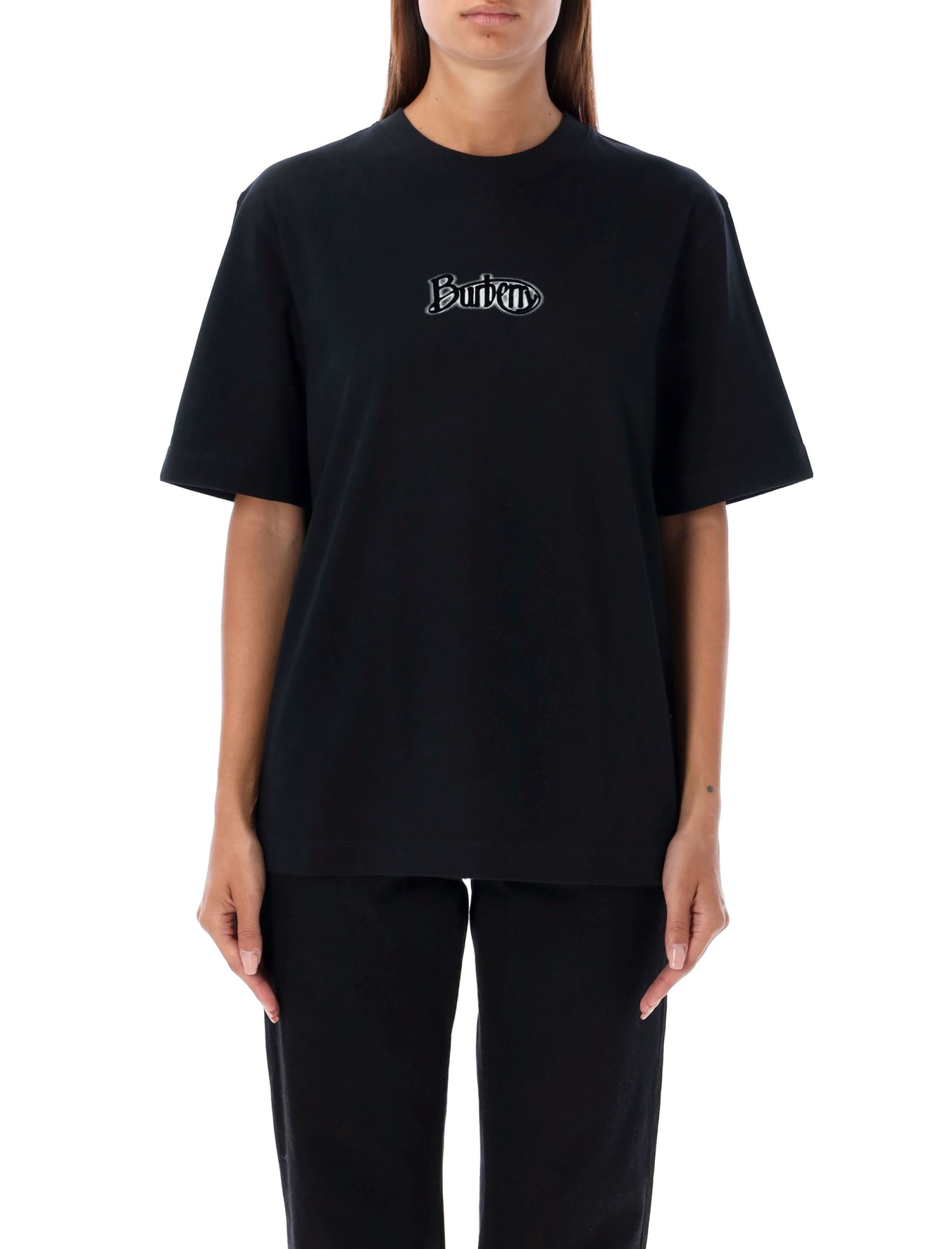 Shop Burberry Logo T-shirt In Coal