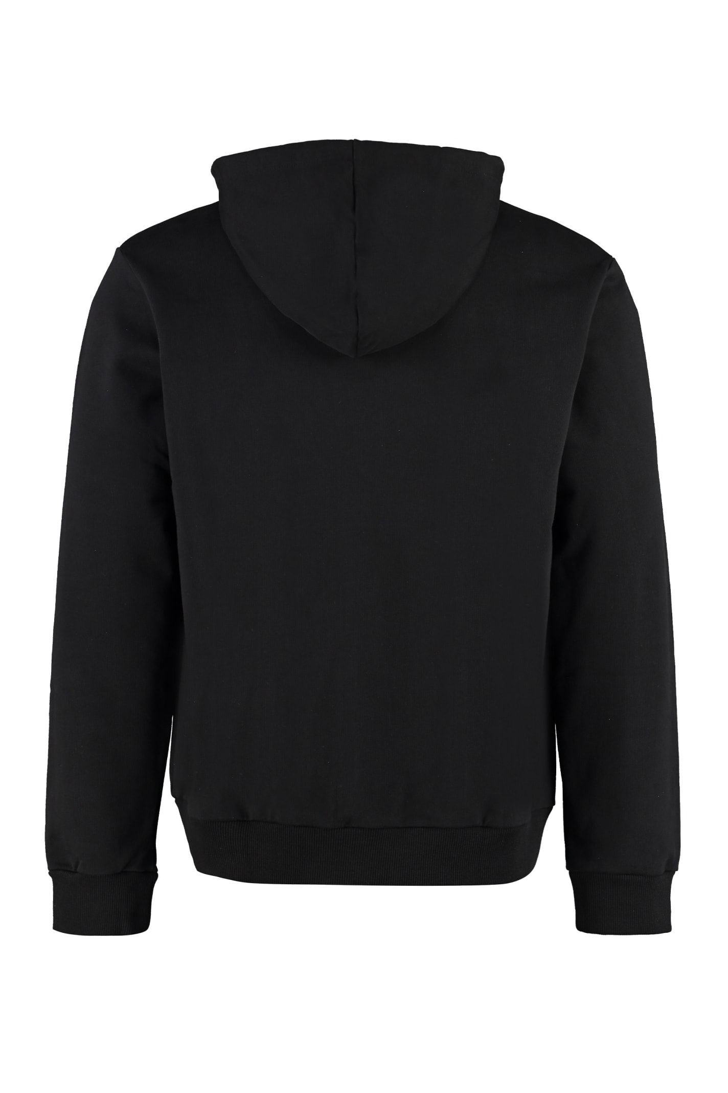 Shop Apc Cotton Hoodie In Black