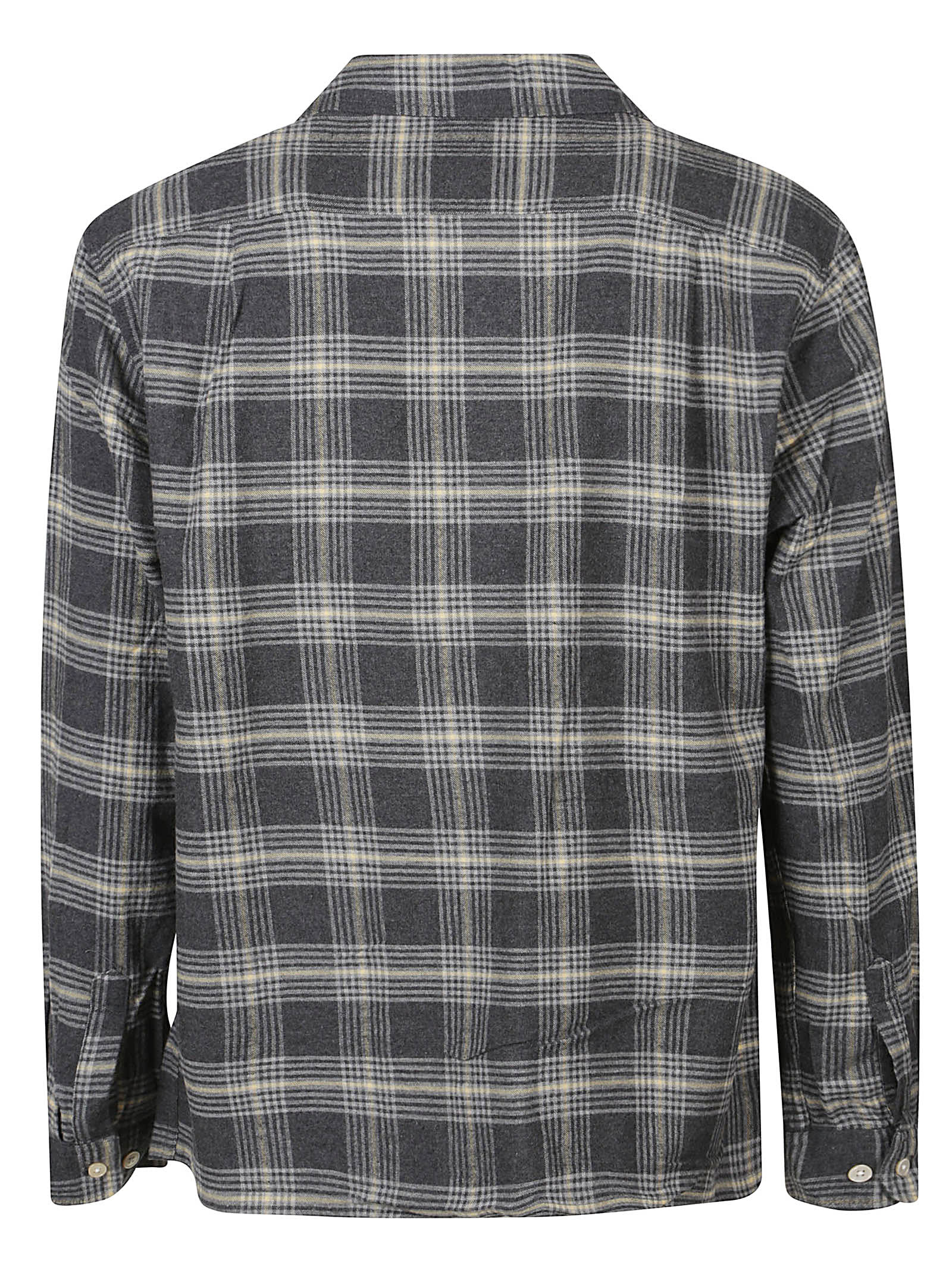 Sunflower Buttoned Plaid Shirt In Grey