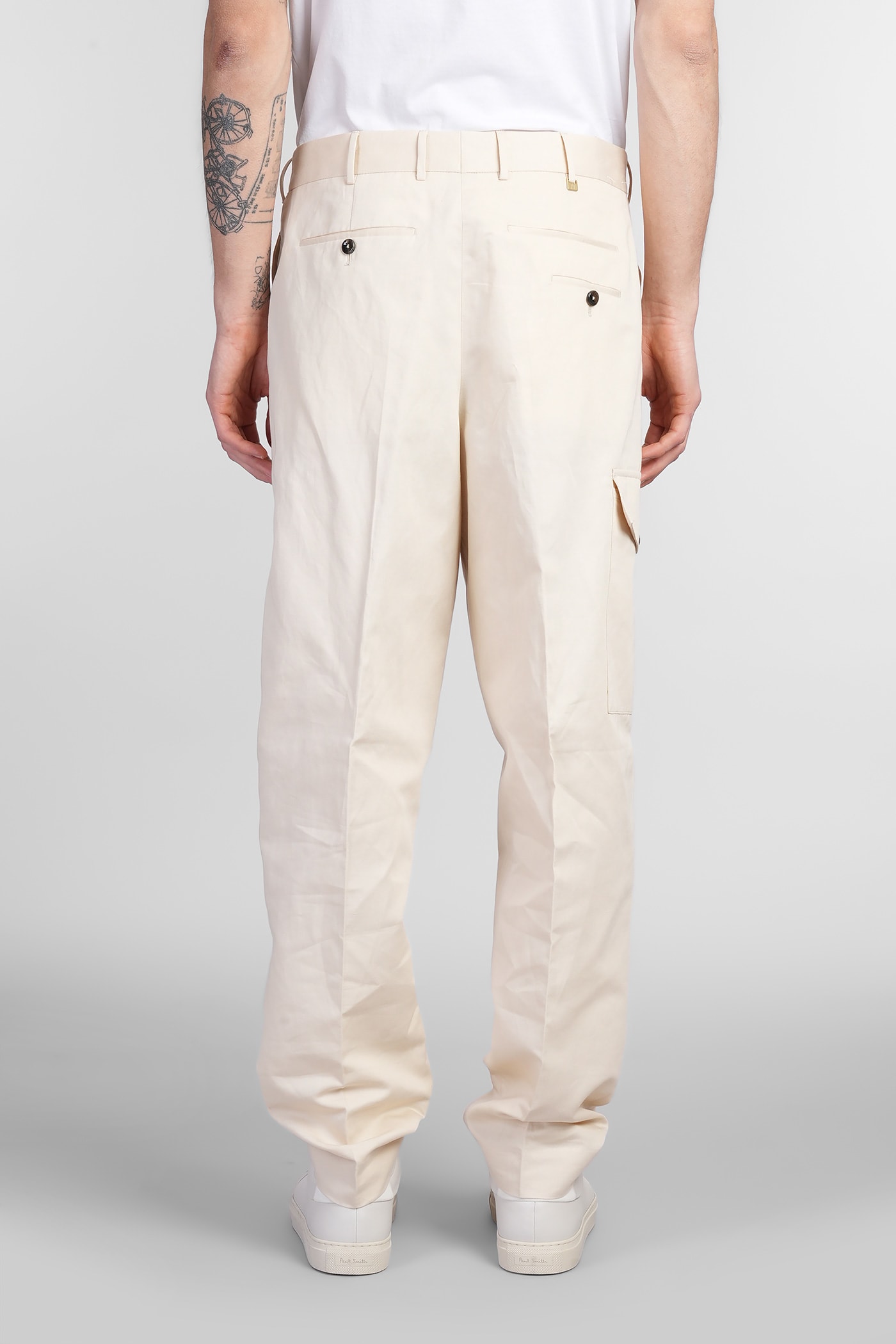 Pt Torino Bp65 Pants In Beige Cotton In Beige