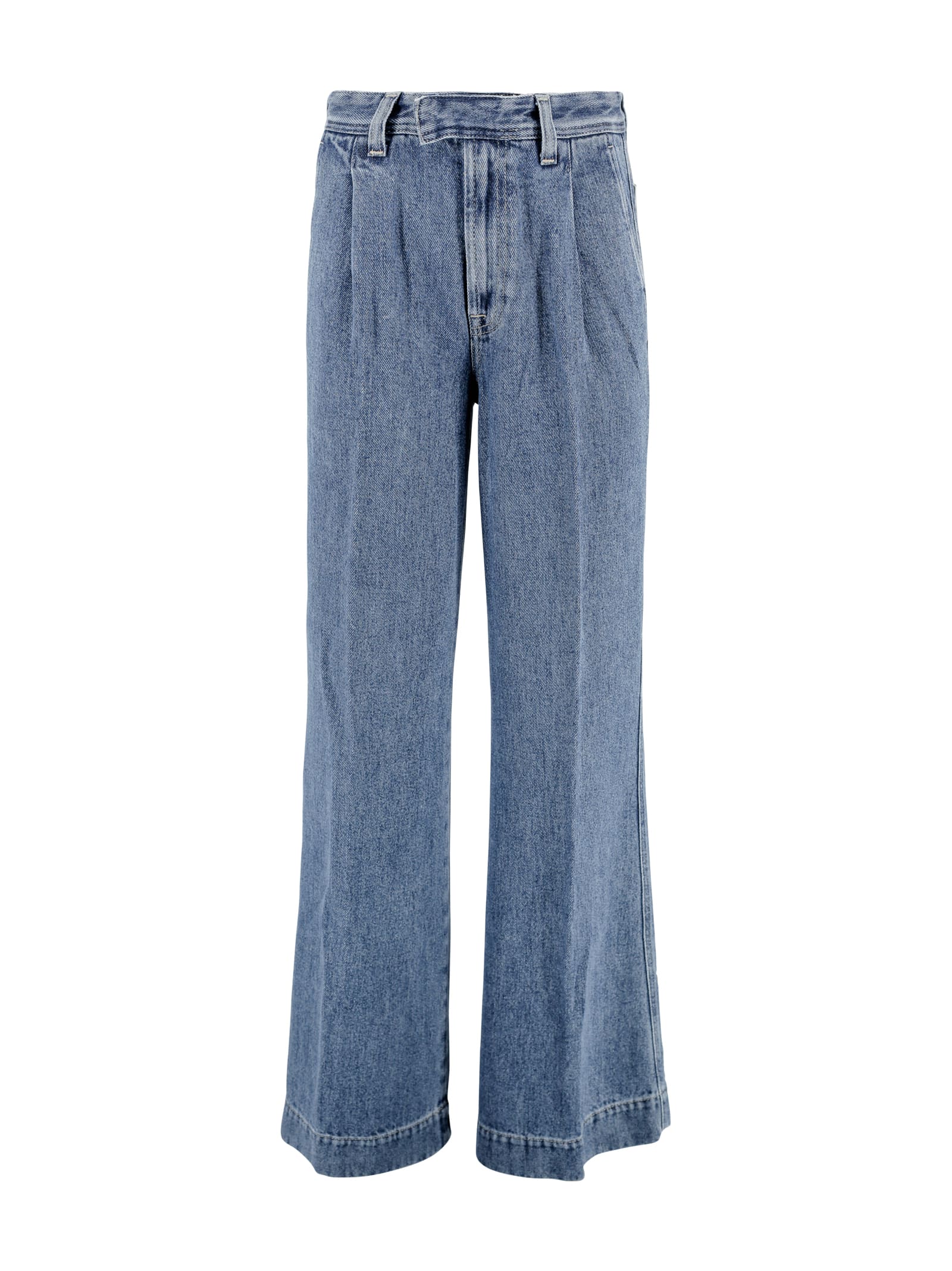 Shop 7 For All Mankind Pleated Jeans