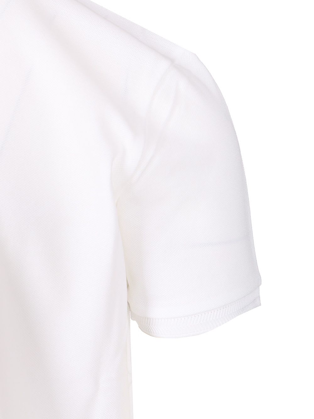 Moncler Double Logo Patch Cotton T-shirt In White