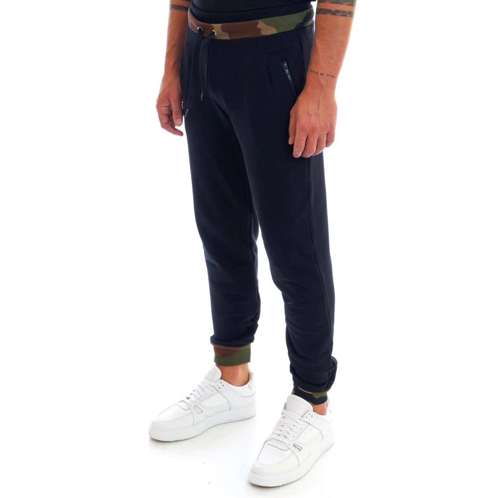 Shop Moschino Underwear Jogging Style Pants In Black